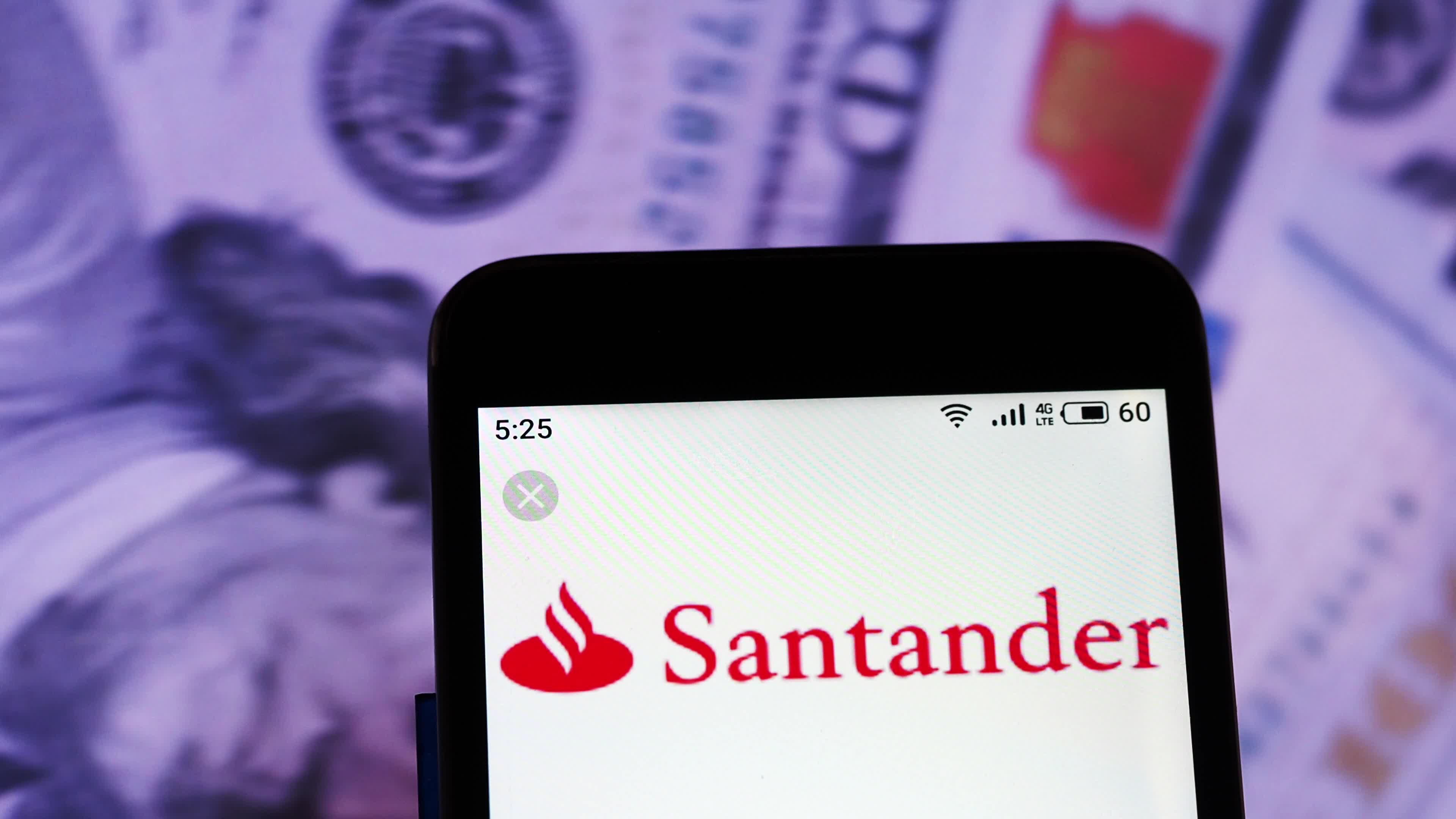 Video illustration the logo of Grupo Santander