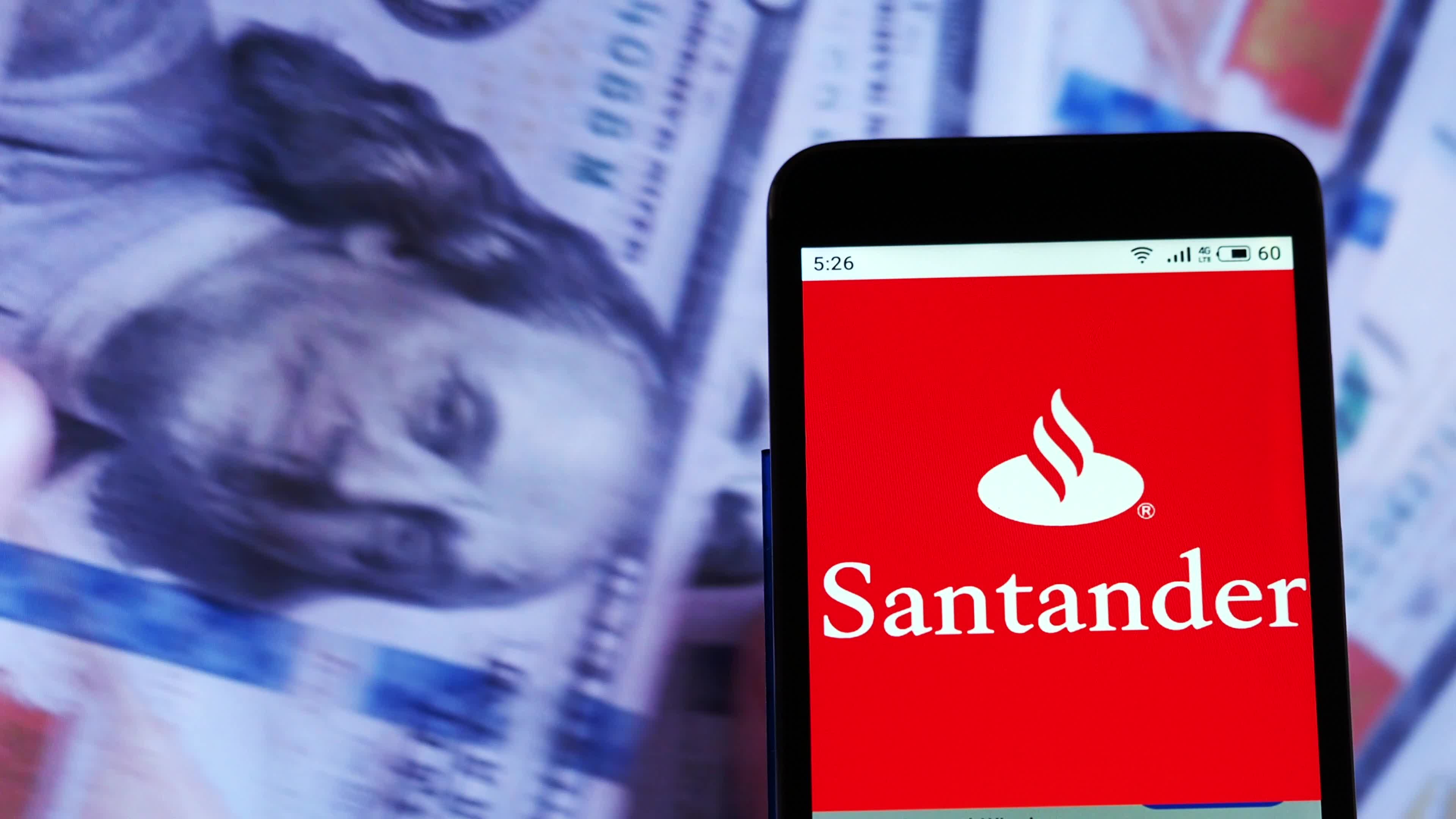 Video illustration the logo of Grupo Santander