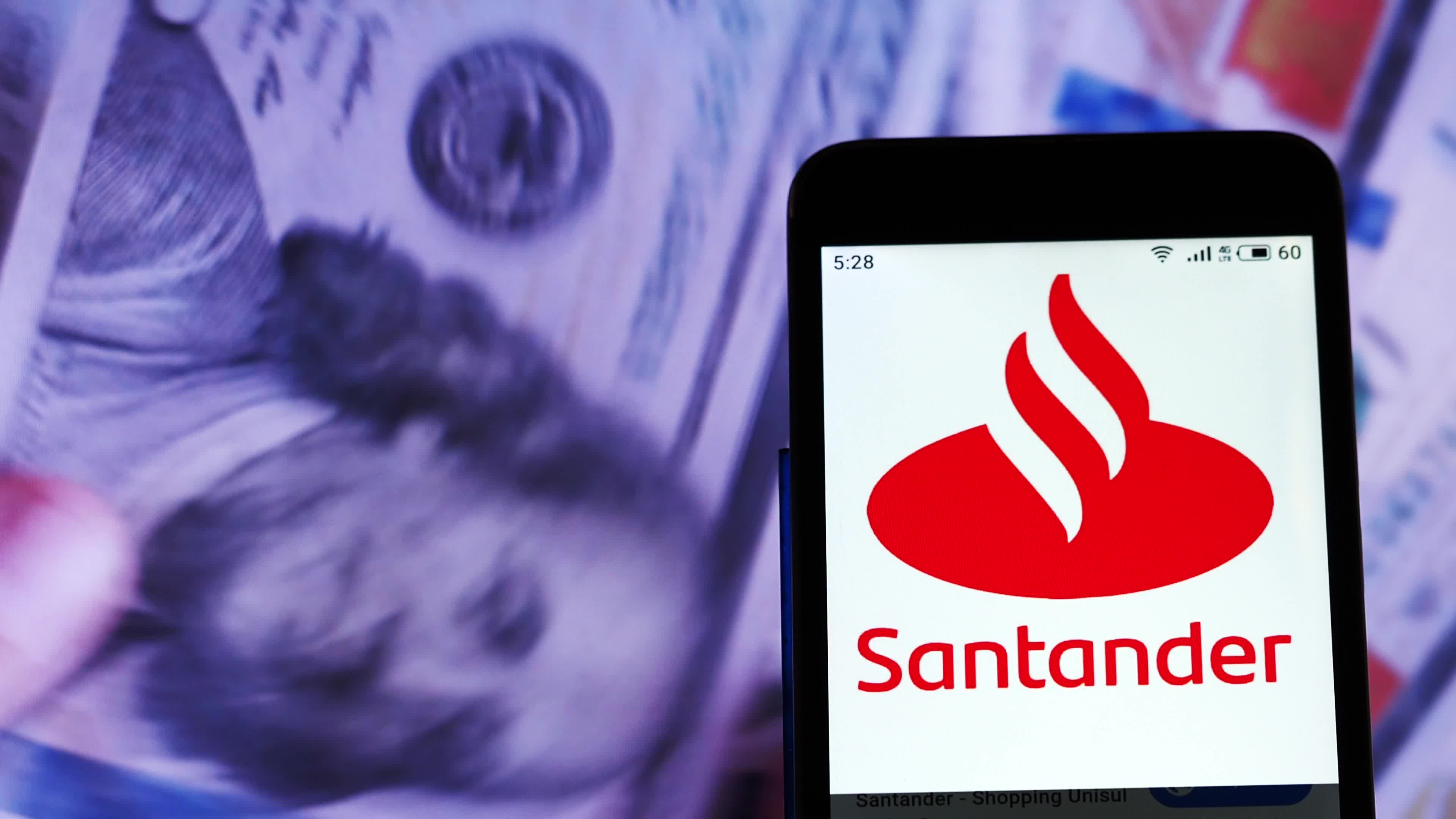 Video illustration the logo of Grupo Santander