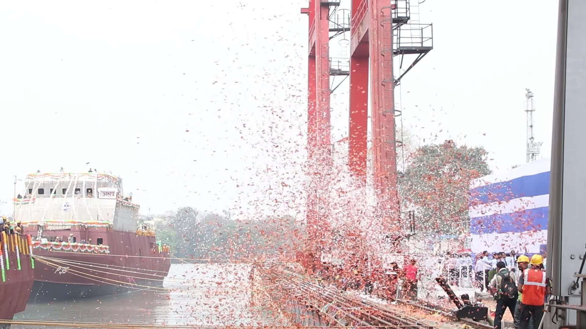 Two new warships for Indian Navy launched