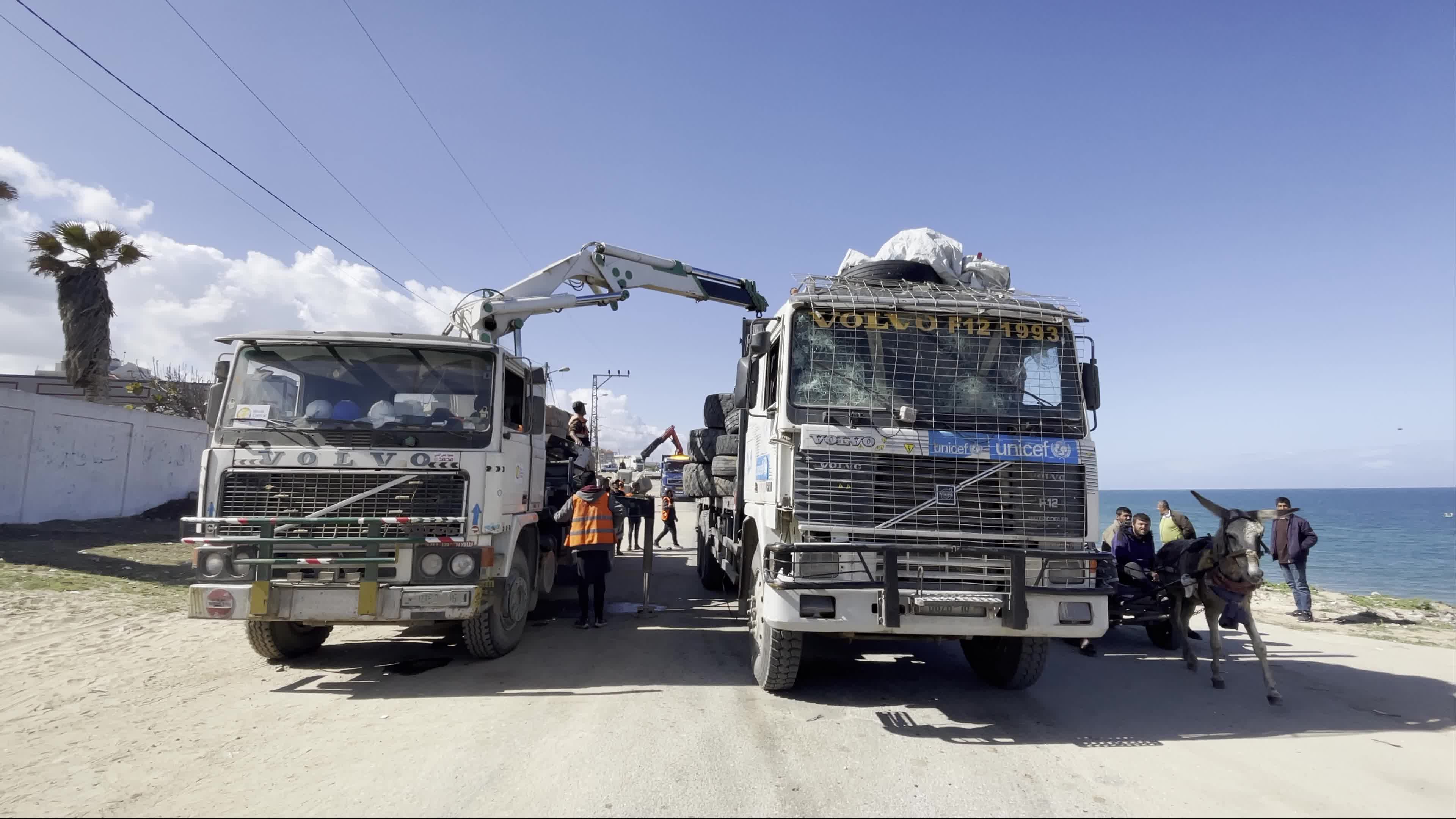 Construction Progress of Temporary Port in Gaza City Amid Hamas-Israel Conflict