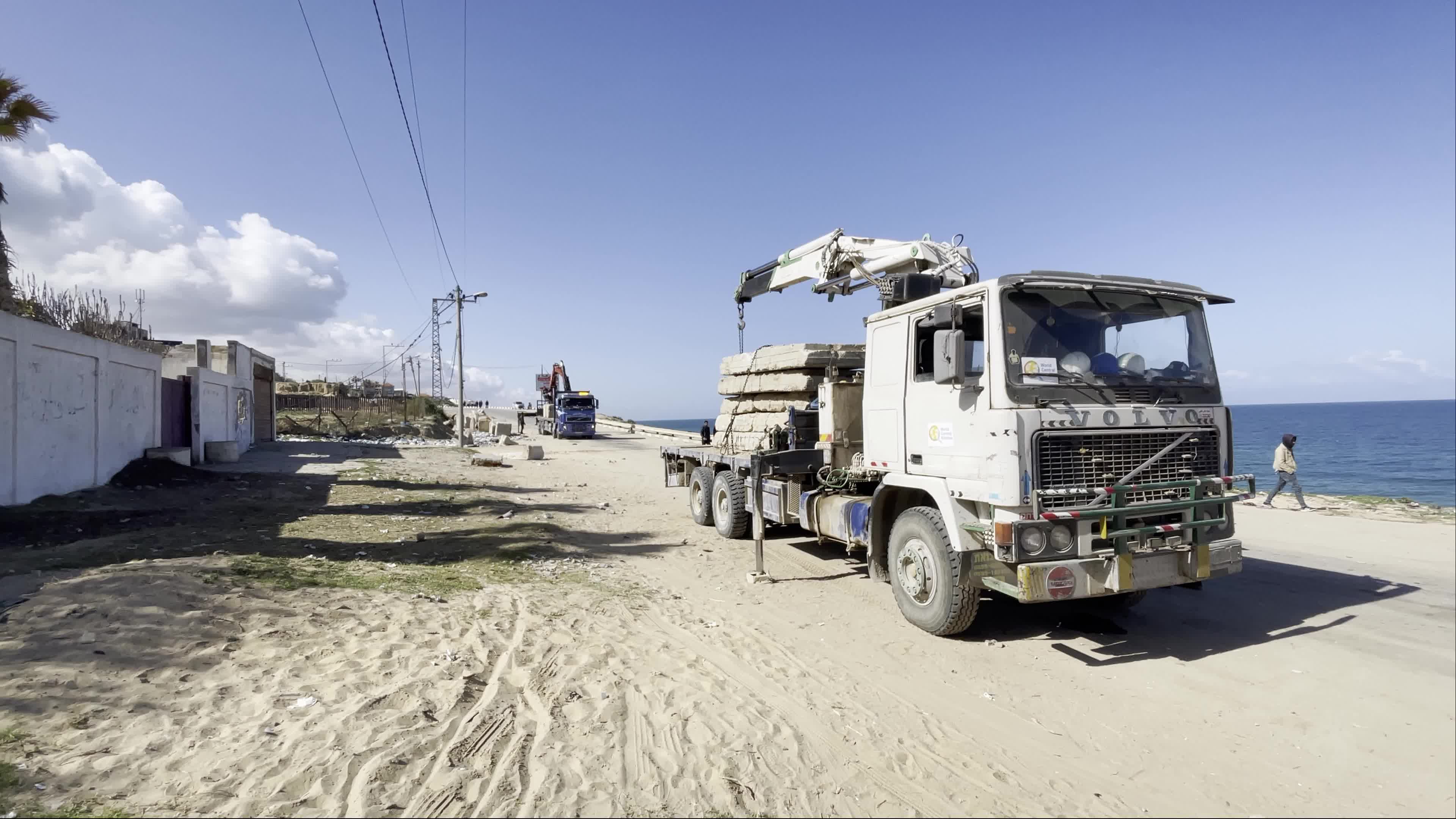 Construction Progress of Temporary Port in Gaza City Amid Hamas-Israel Conflict