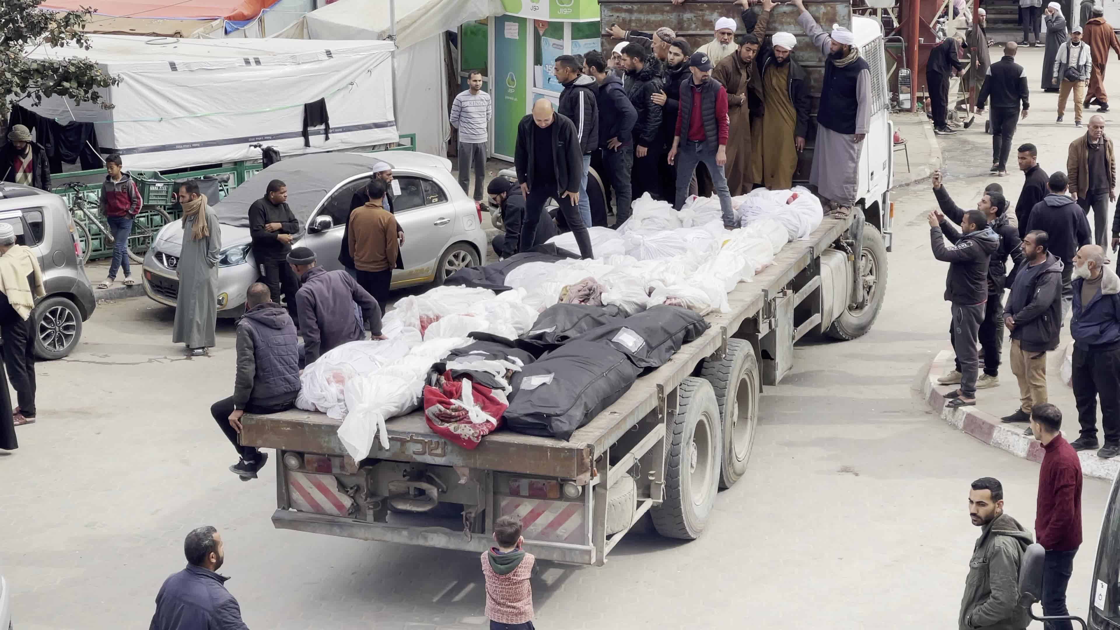 Palestinians Mourn Victims of Israeli Strike at Nuseirat Camp