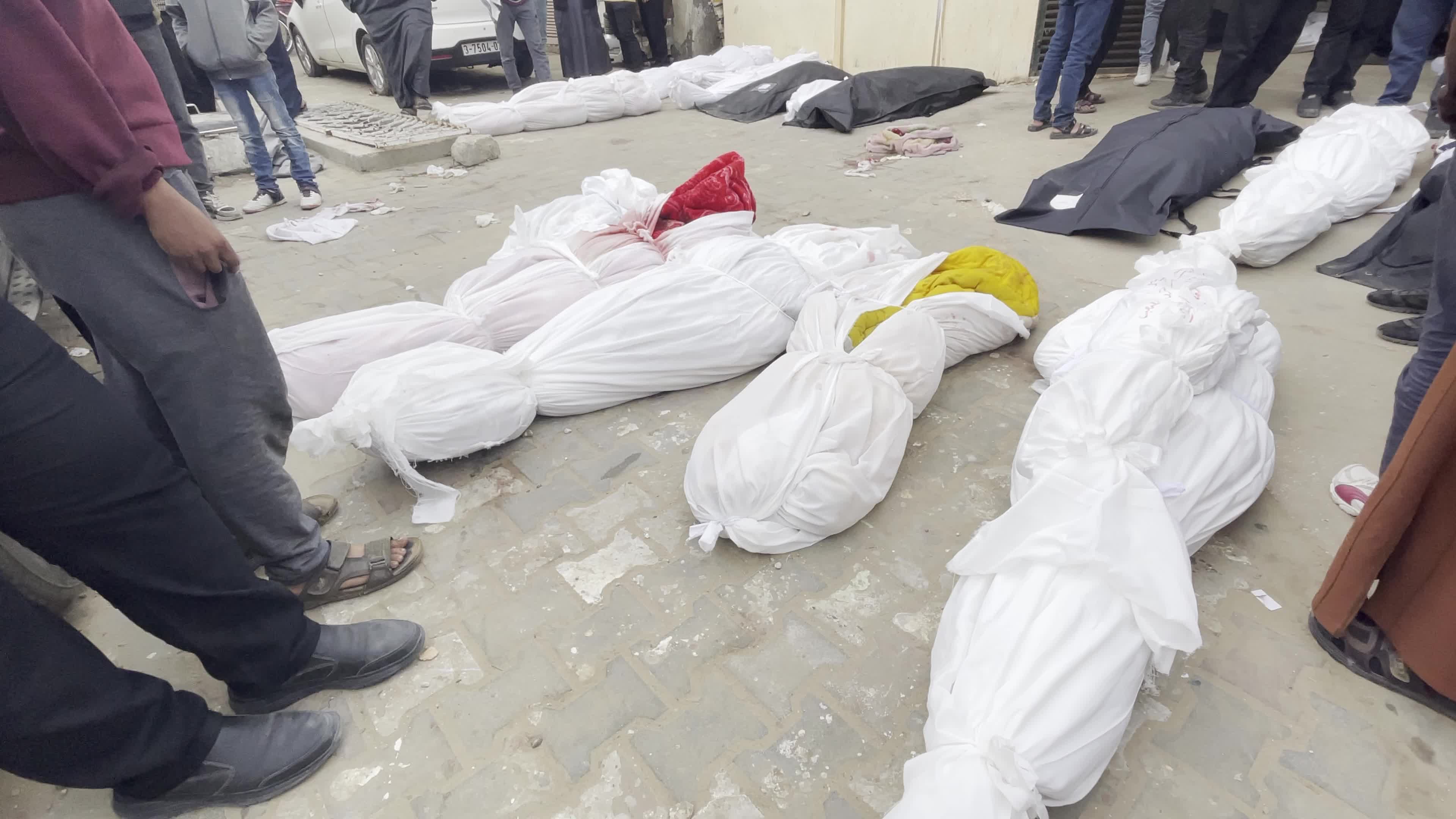 Palestinians Mourn Victims of Israeli Strike at Nuseirat Camp