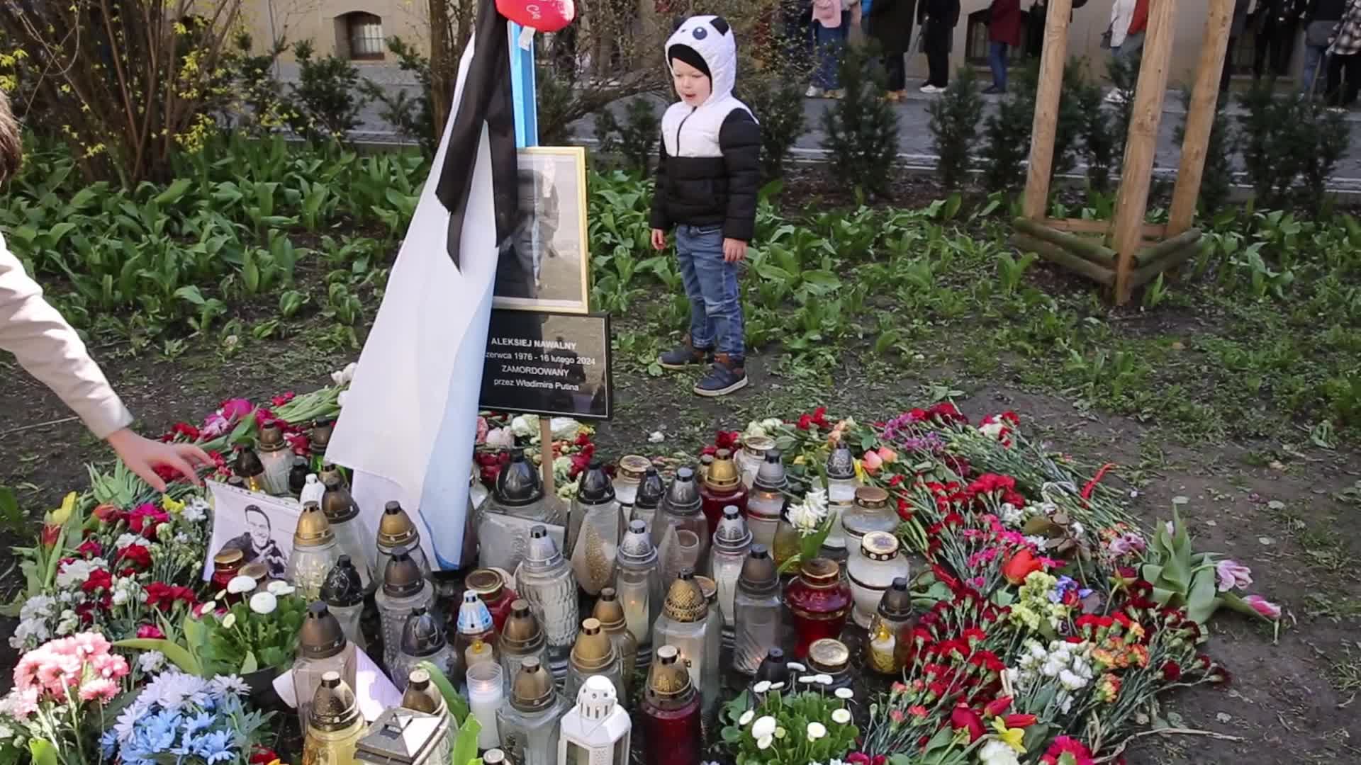 Russian opposition protest during Presidential election in Krakow