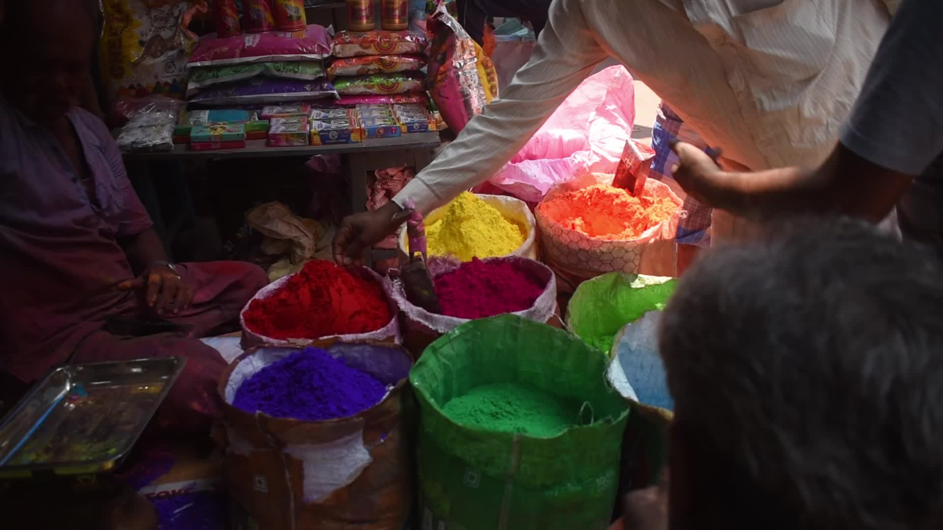 Holi Festival preparation in Kolkata, India