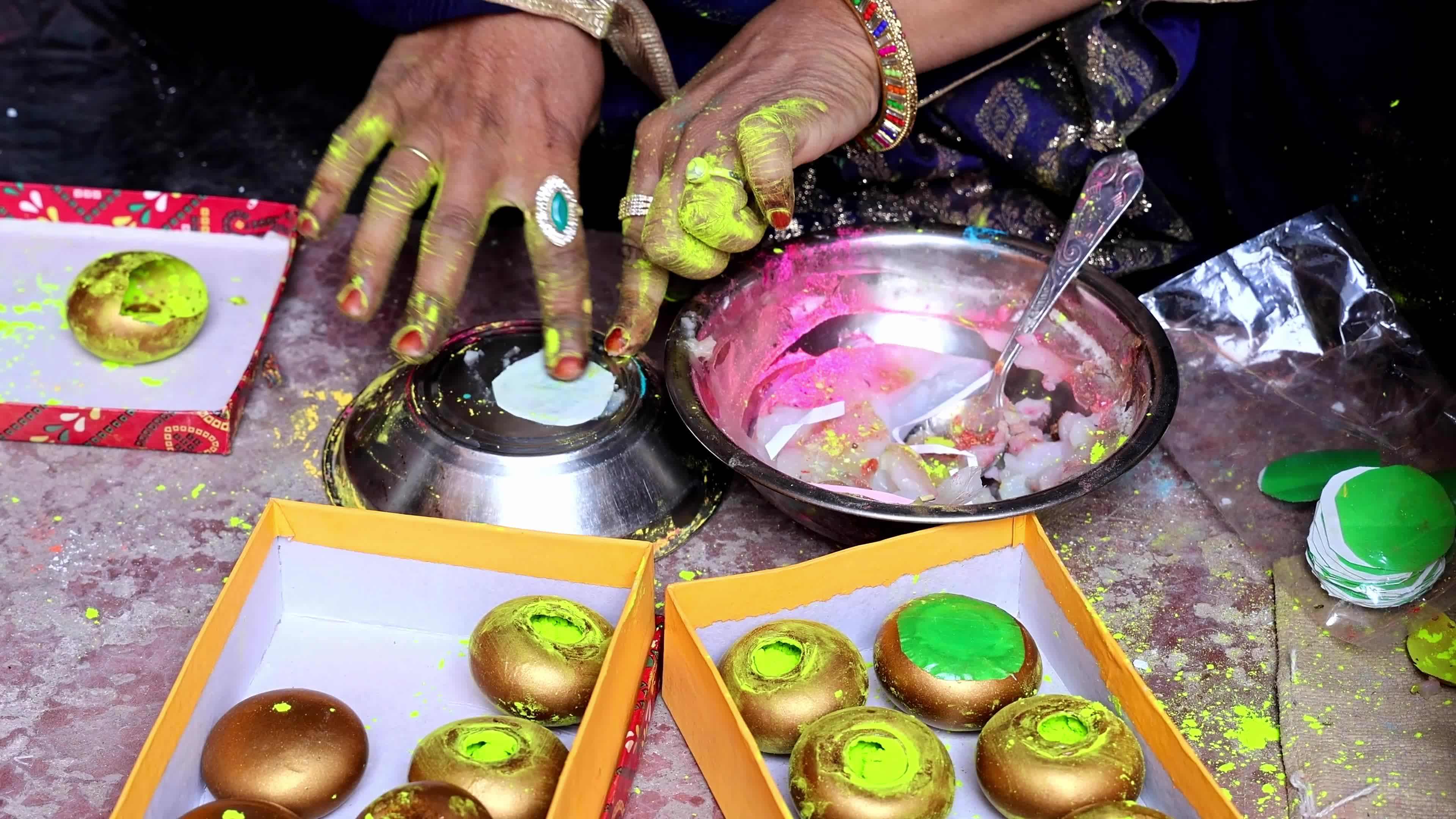 Muslim Family Prepares Gulaal Gota 'Colour Balls' for Holi Festival In Jaipur