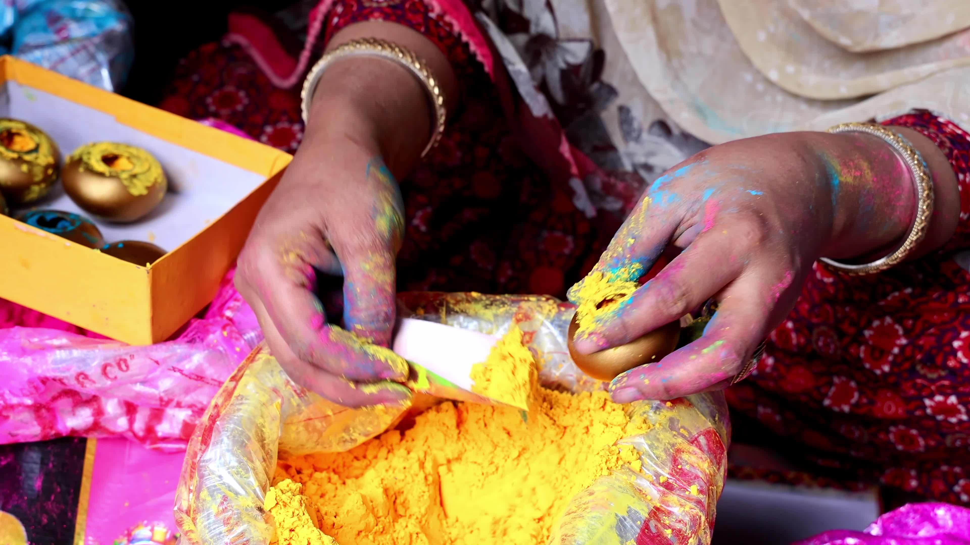 Muslim Family Prepares Gulaal Gota 'Colour Balls' for Holi Festival In Jaipur