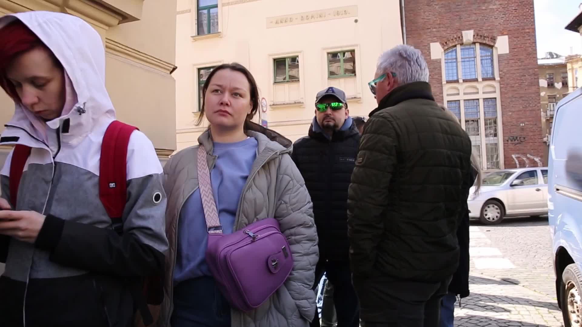 Russian opposition protest during Presidential election in Krakow