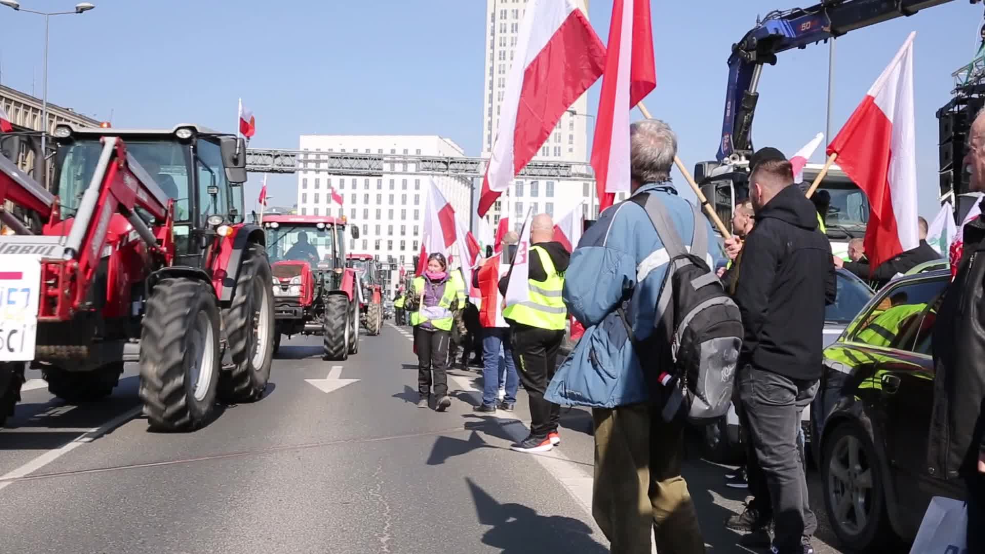 Polish farmers demonstrate in Krakow