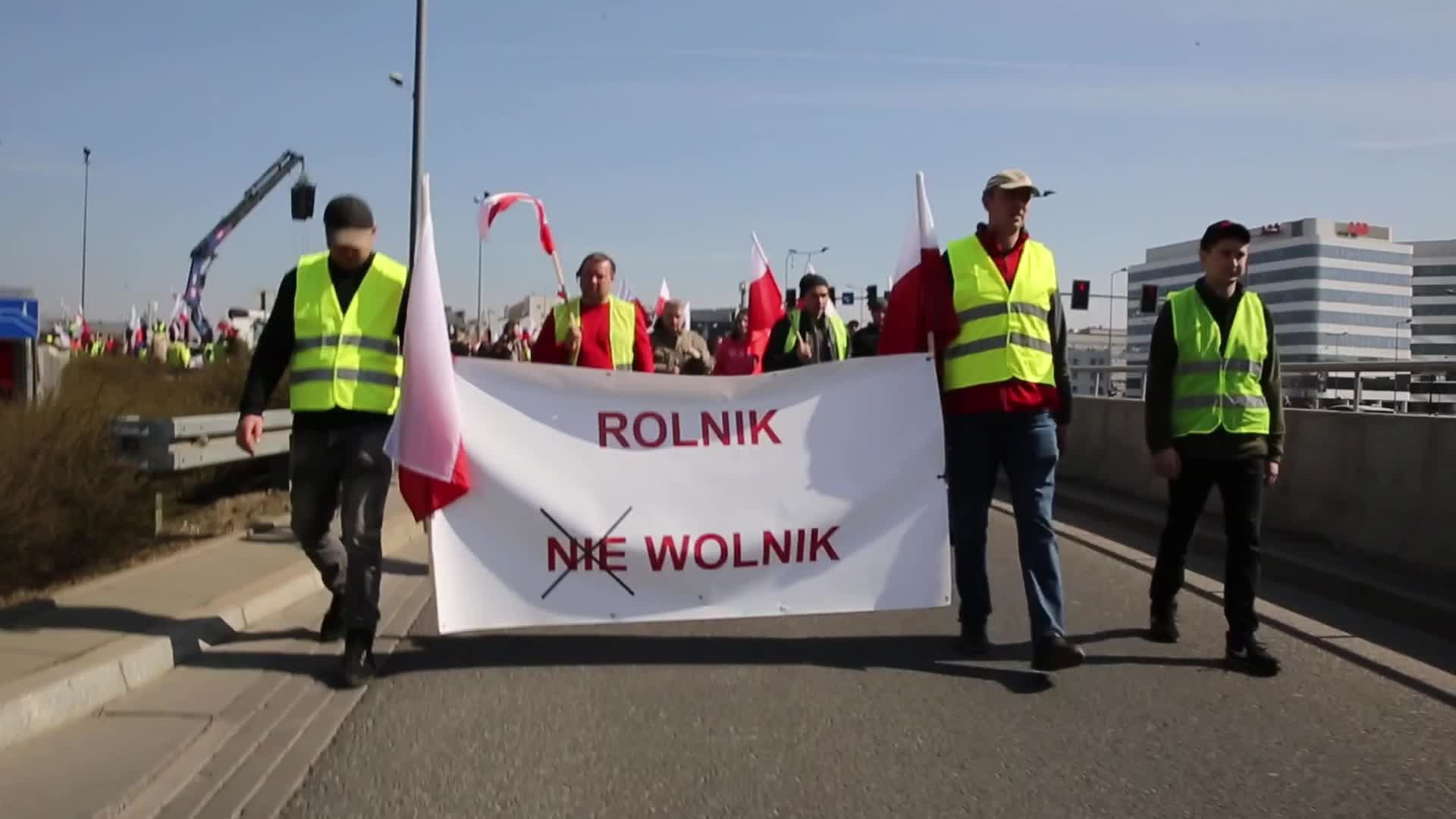 Polish farmers demonstrate in Krakow
