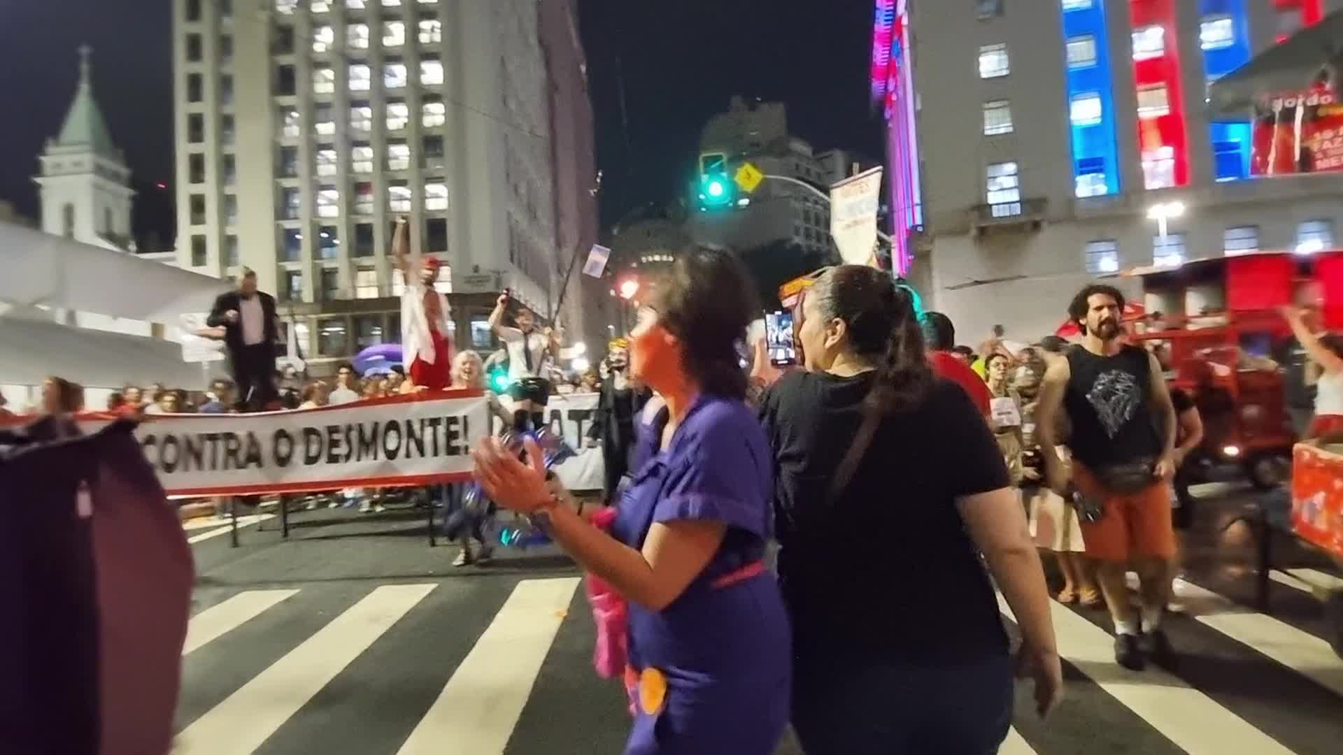 Protest In Sao Paulo, Brazil
