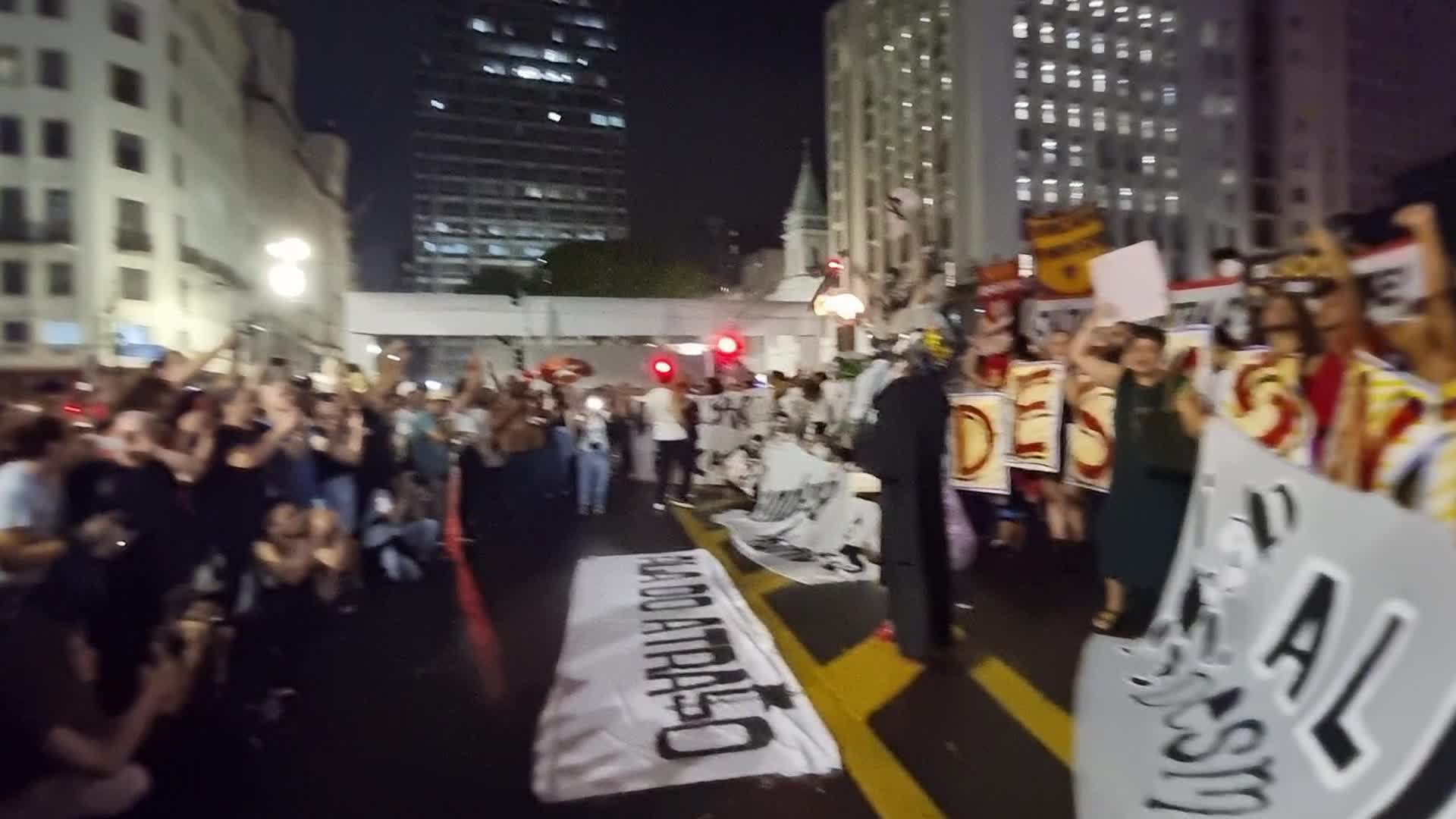 Protest In Sao Paulo, Brazil