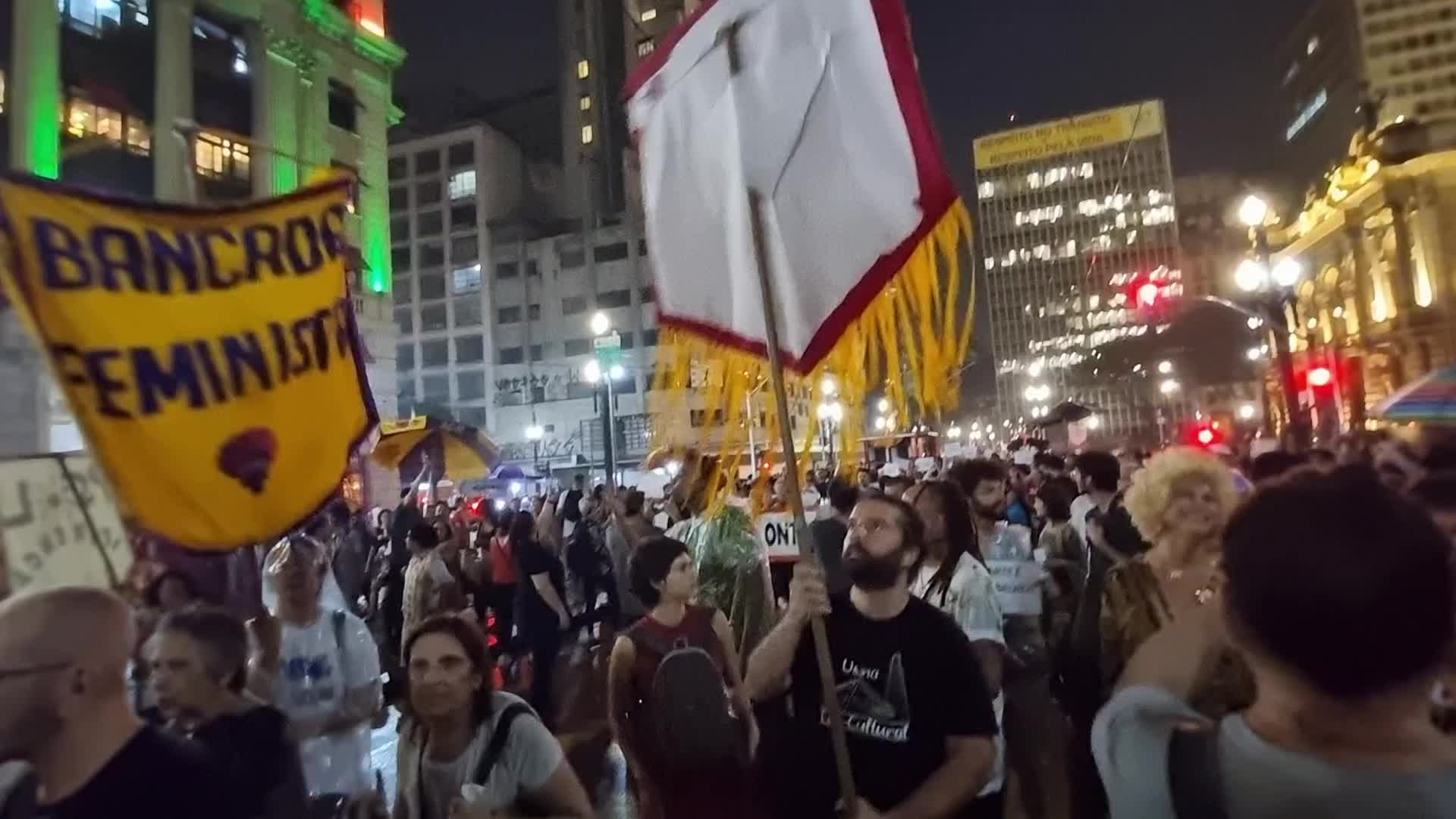 Protest In Sao Paulo, Brazil