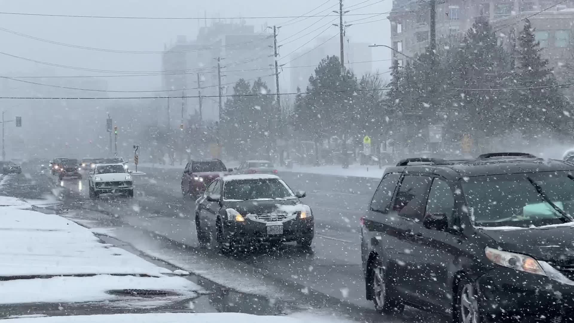 Snowstorm in Toronto, Canada