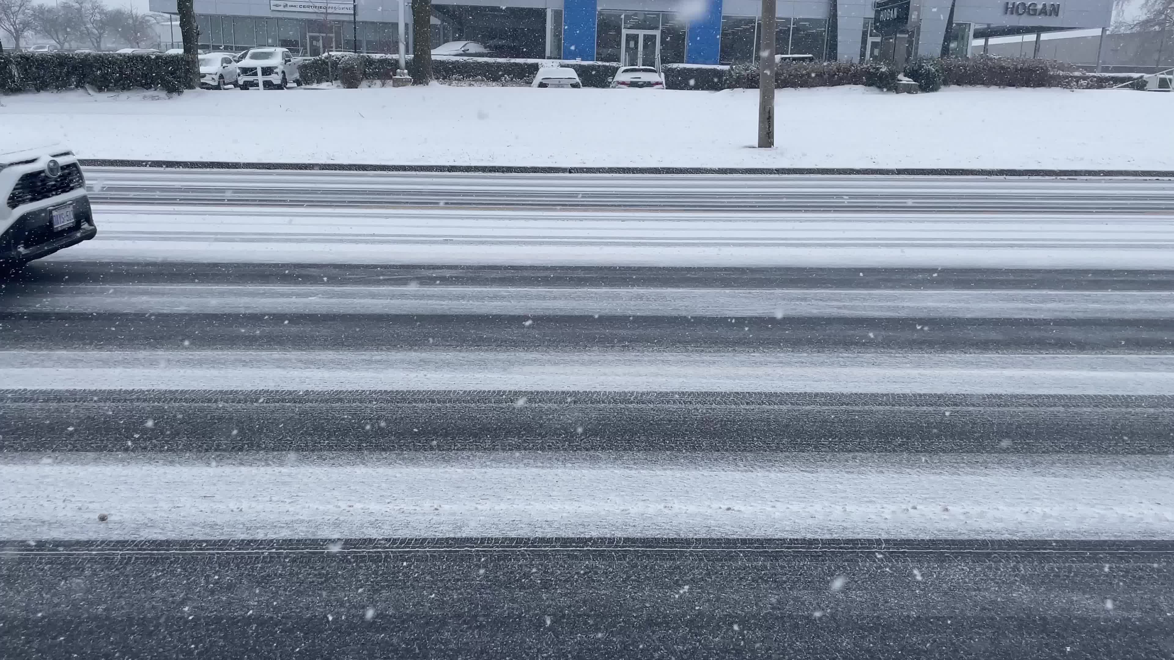 Snowfall in Toronto, Canada 