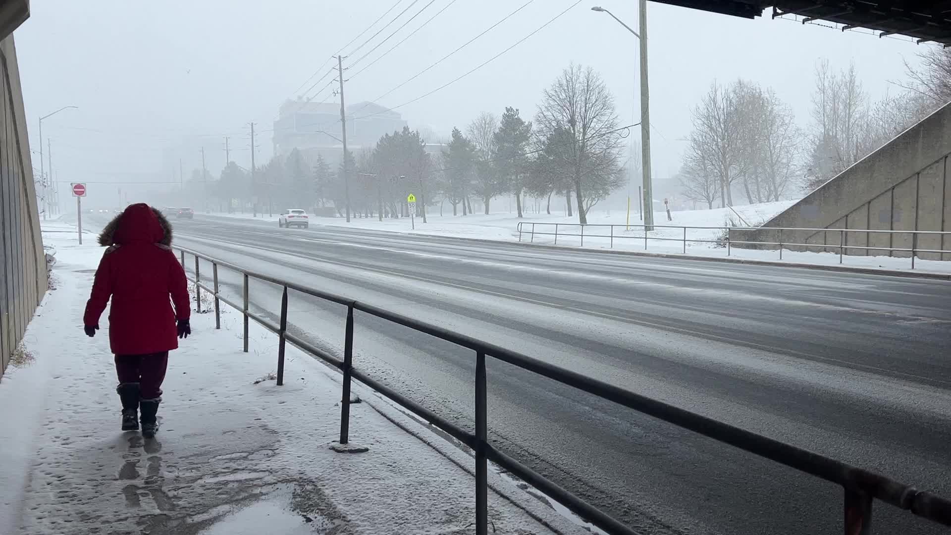 Snowstorm in Toronto, Canada