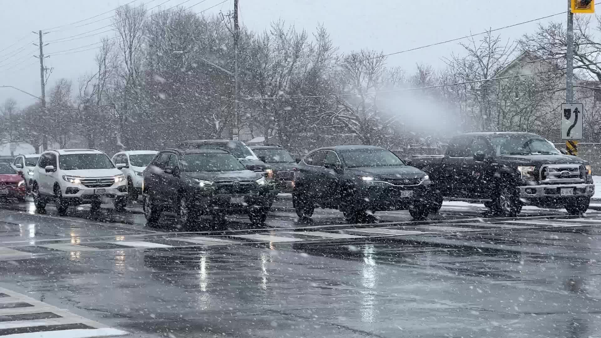 Snowstorm in Toronto, Canada