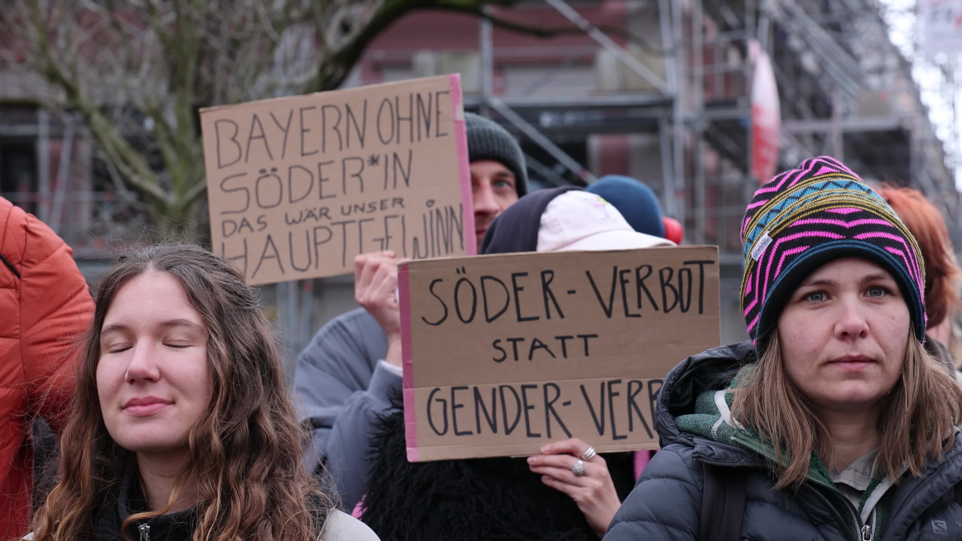 Protest against the ban of gender neutral language in Munich