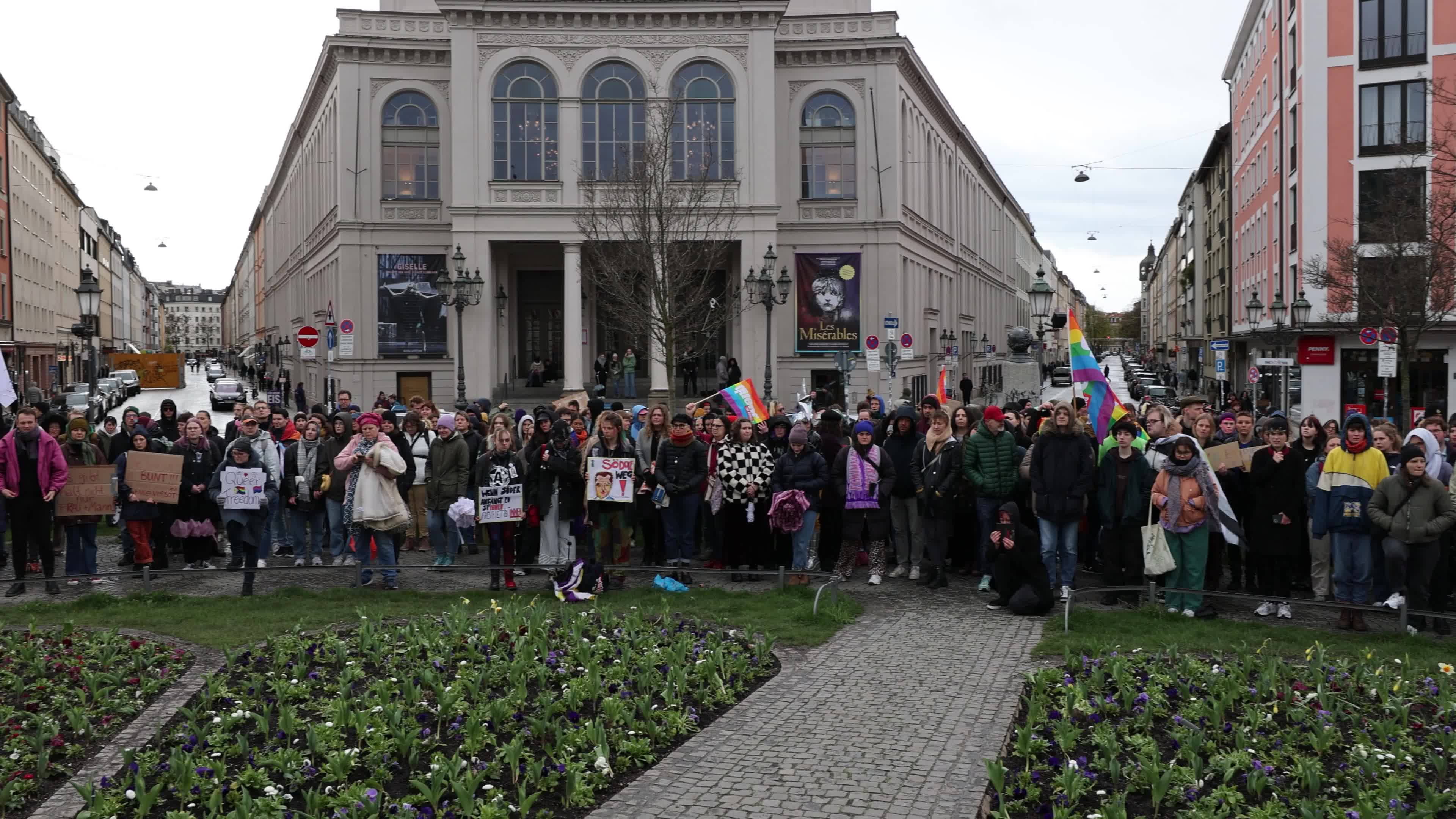 Protest against the ban of gender neutral language in Munich