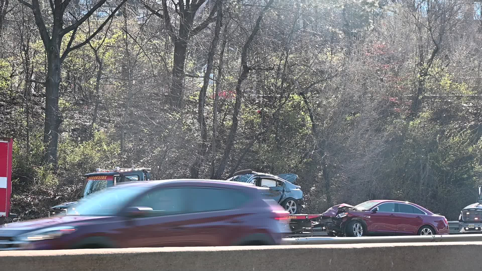 Multiple Vehicles Involved In Reported Fatal Accident Due To Black Ice In Fort Lee New Jersey
