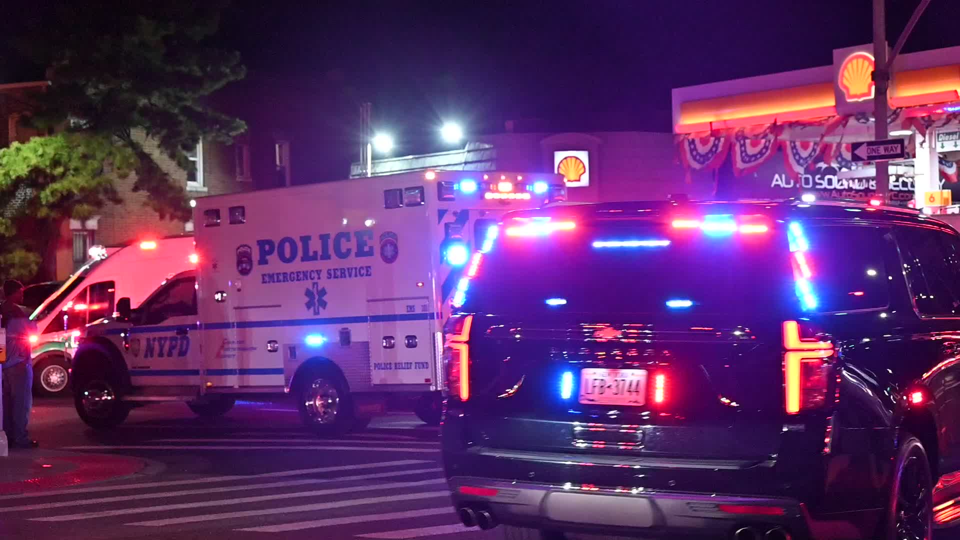 Dignified Transfer Of NYPD Officer Jonathan Diller At Jamaica Hospital In Queens New York