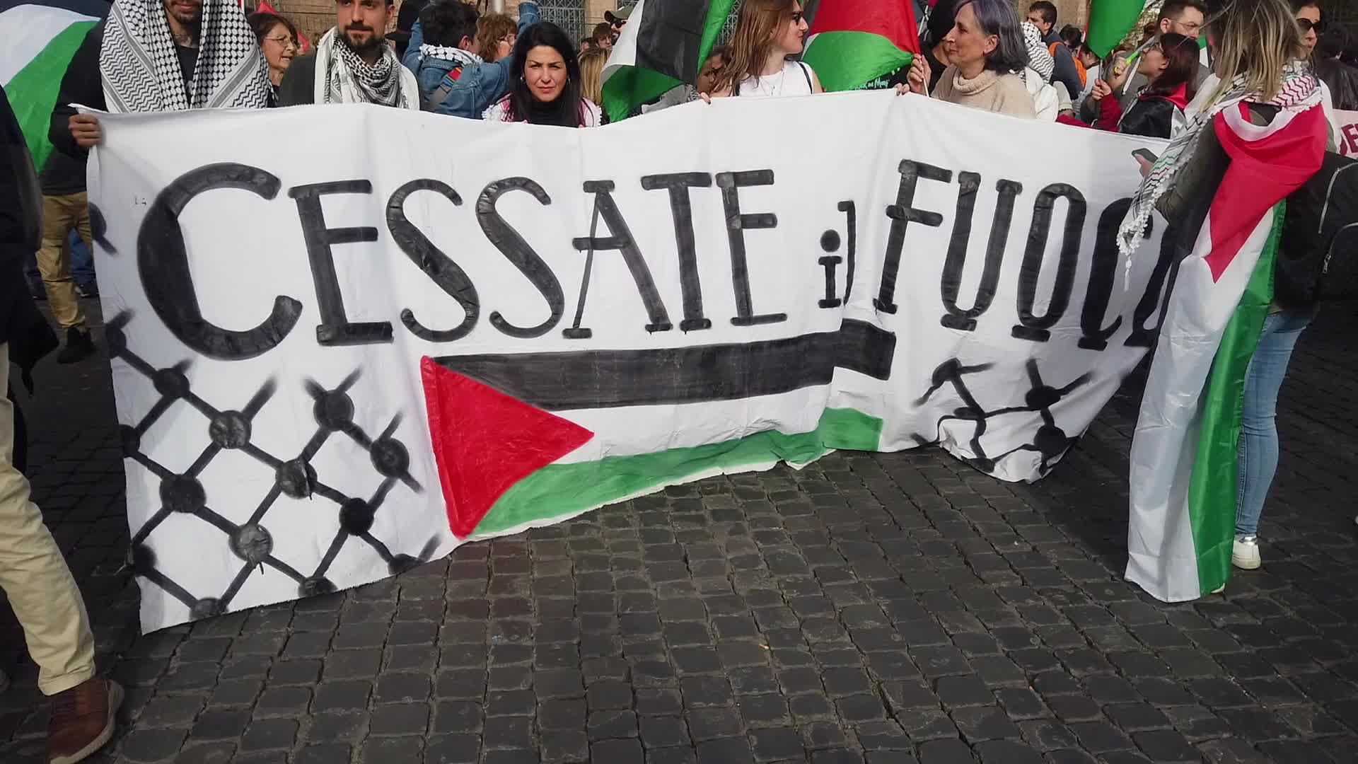 Protest In Support Of Palestinians In Rome