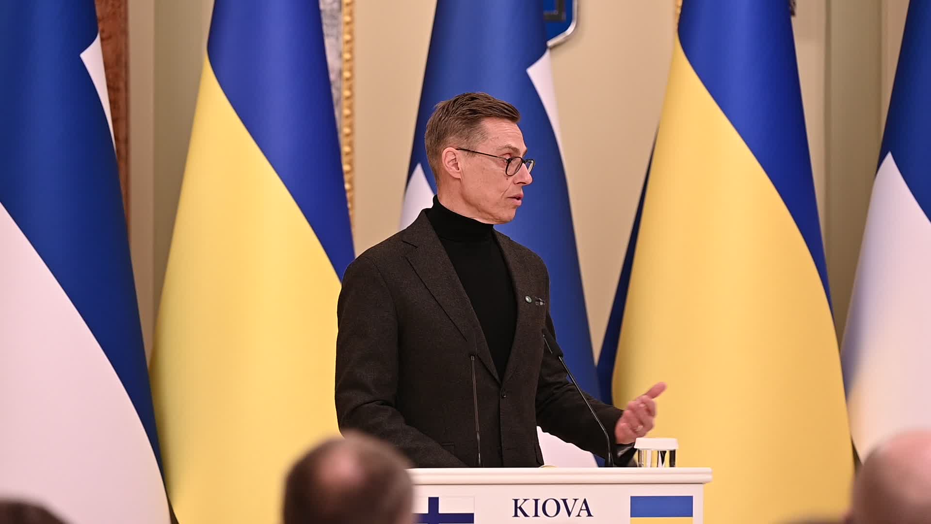 A joint press conference of Presidents of Finland and Ukraine in Kyiv, amid Russia's invasion of Ukraine.