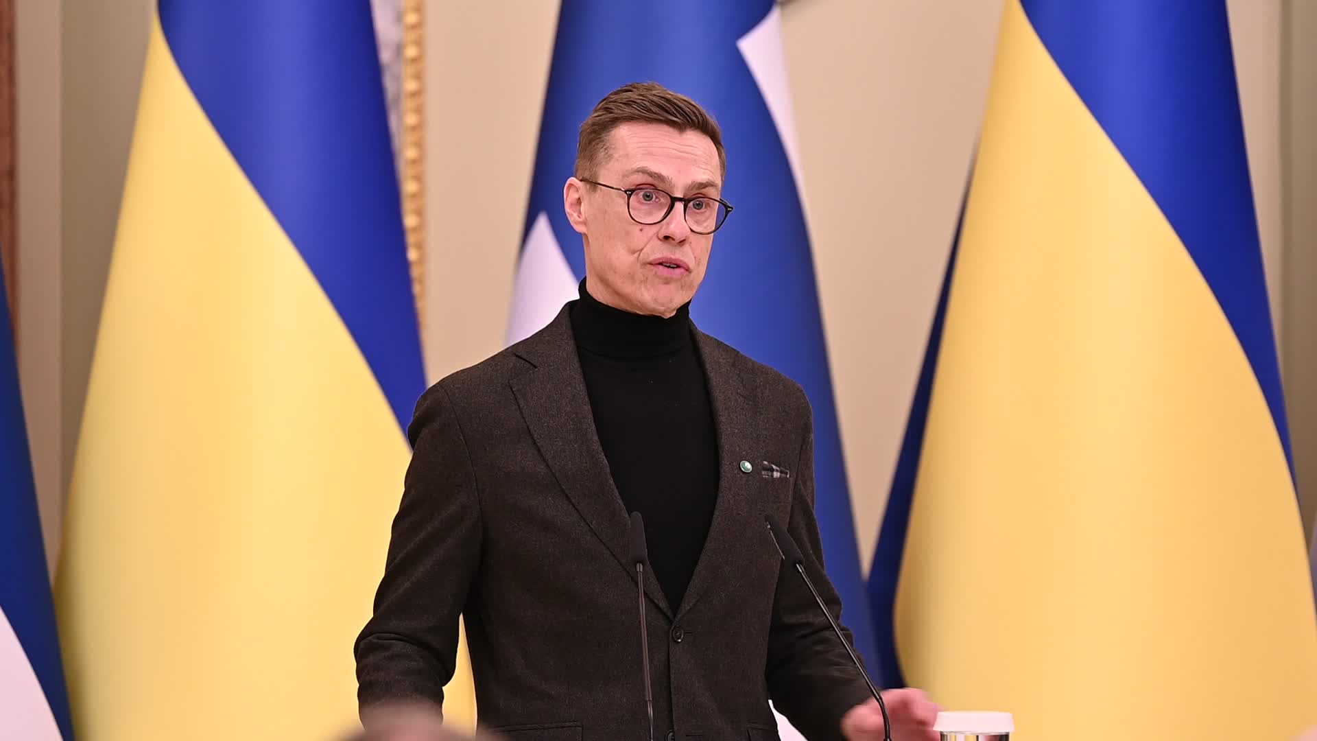 A joint press conference of Presidents of Finland and Ukraine in Kyiv, amid Russia's invasion of Ukraine.