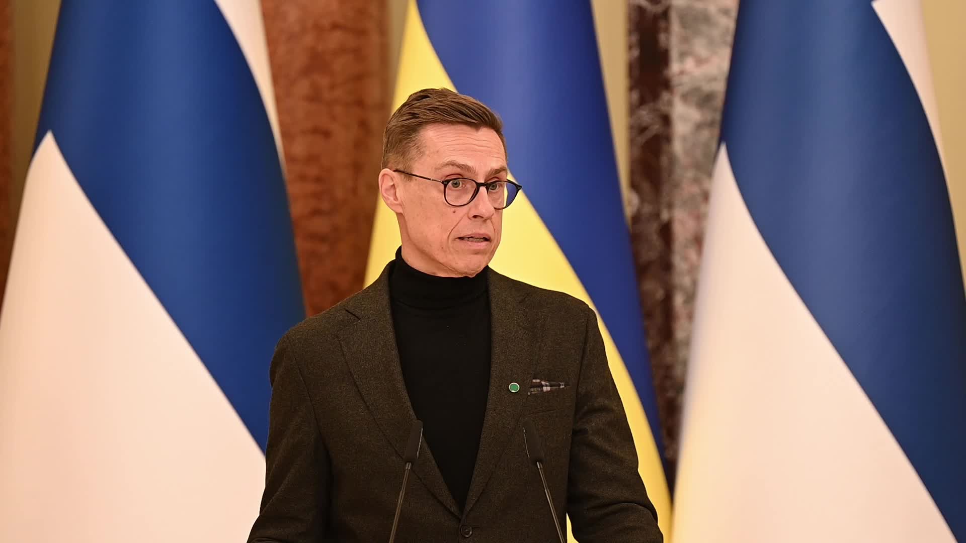A joint press conference of Presidents of Finland and Ukraine in Kyiv, amid Russia's invasion of Ukraine.