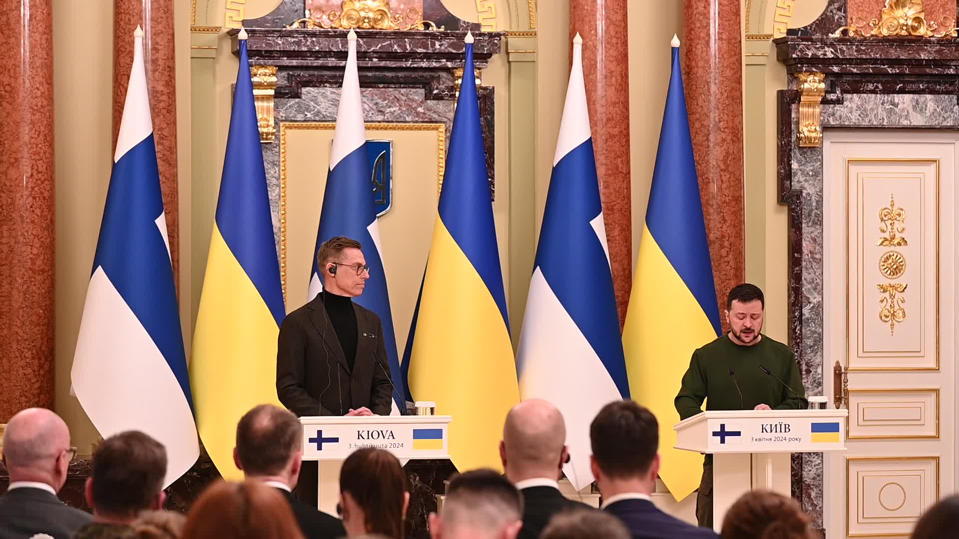 A joint press conference of Presidents of Finland and Ukraine in Kyiv, amid Russia's invasion of Ukraine.