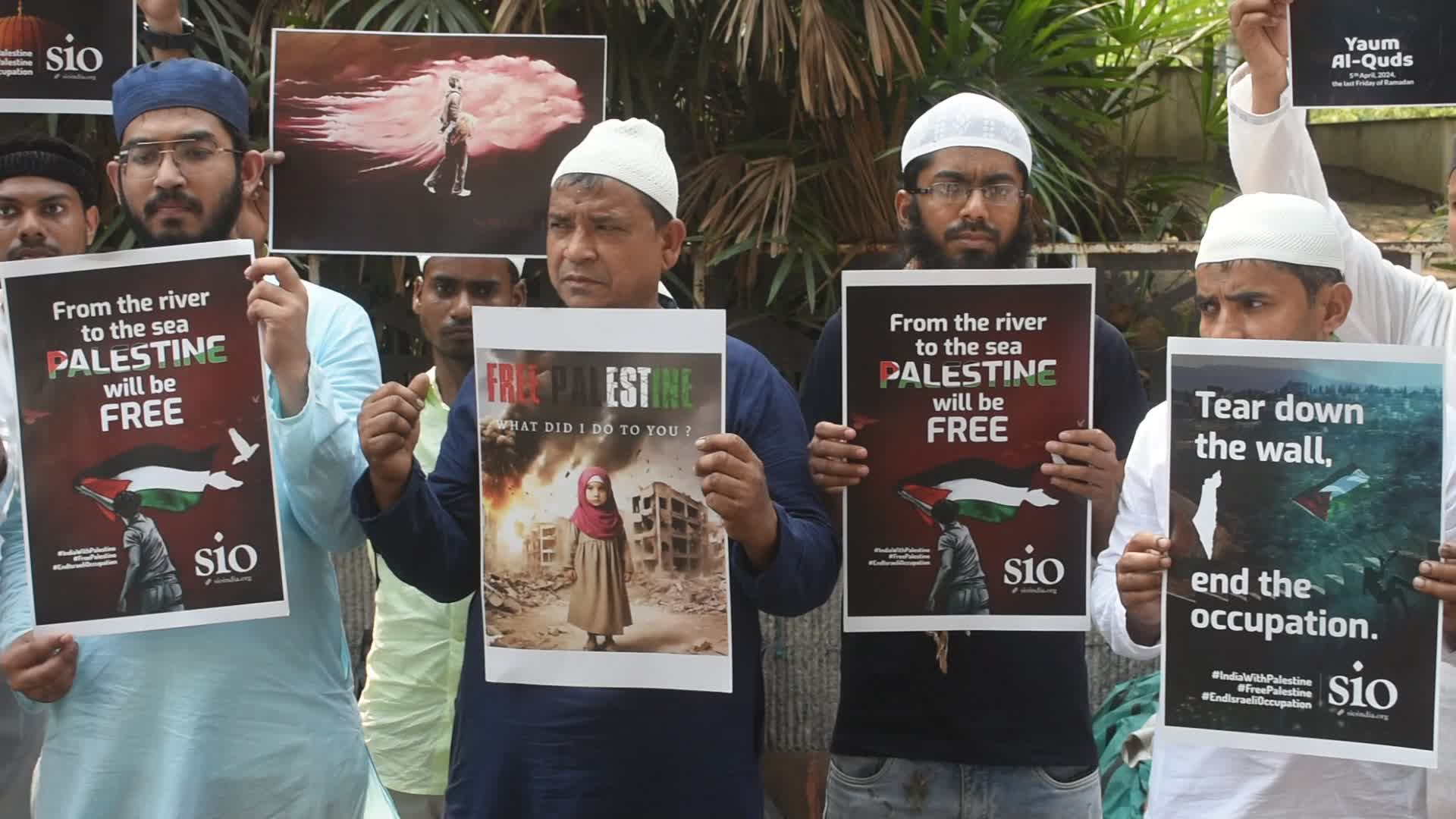 Anti-Israel protest in Kolkata.