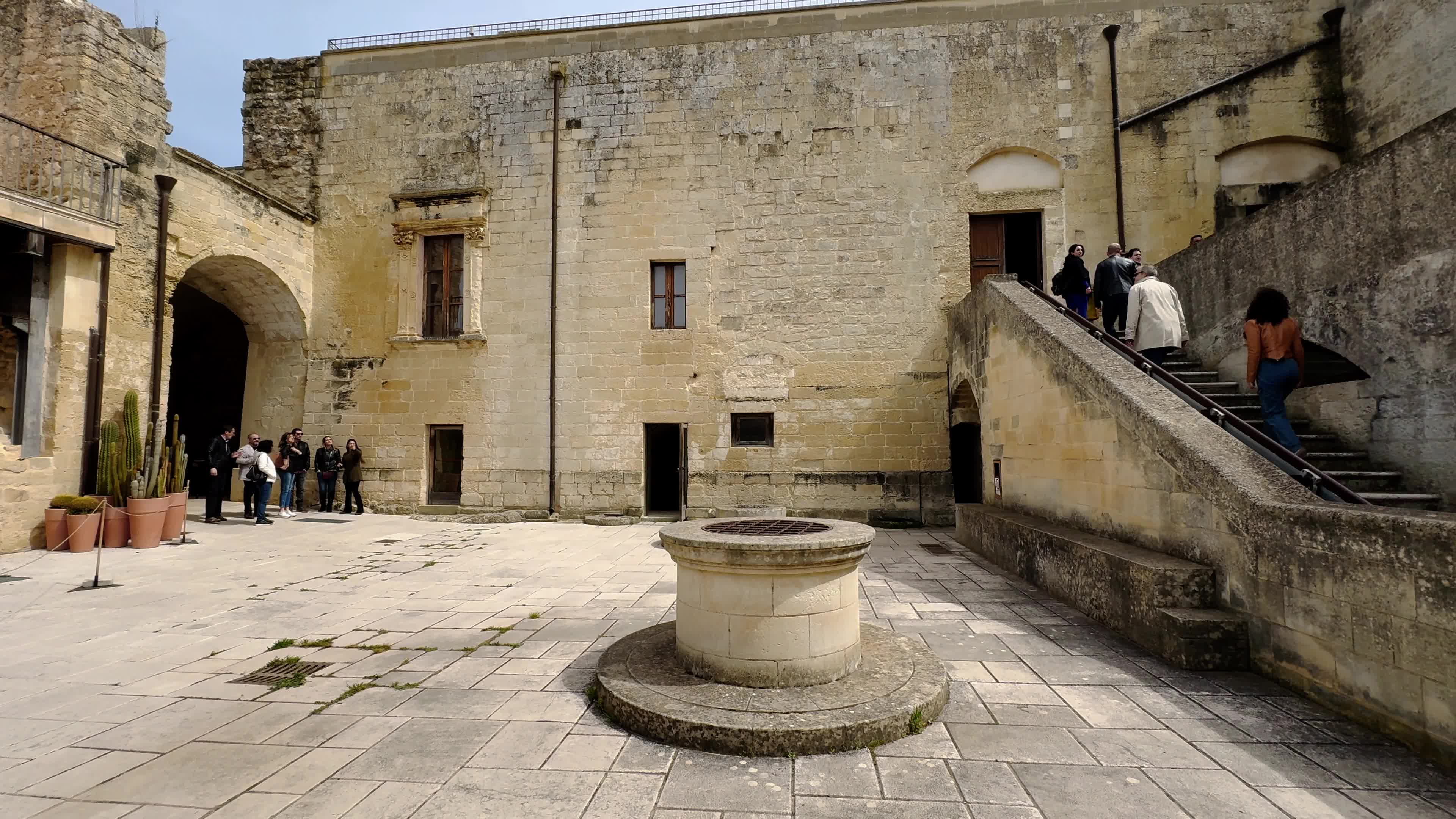 People Visists The Acaya Castle During The Easter Monday