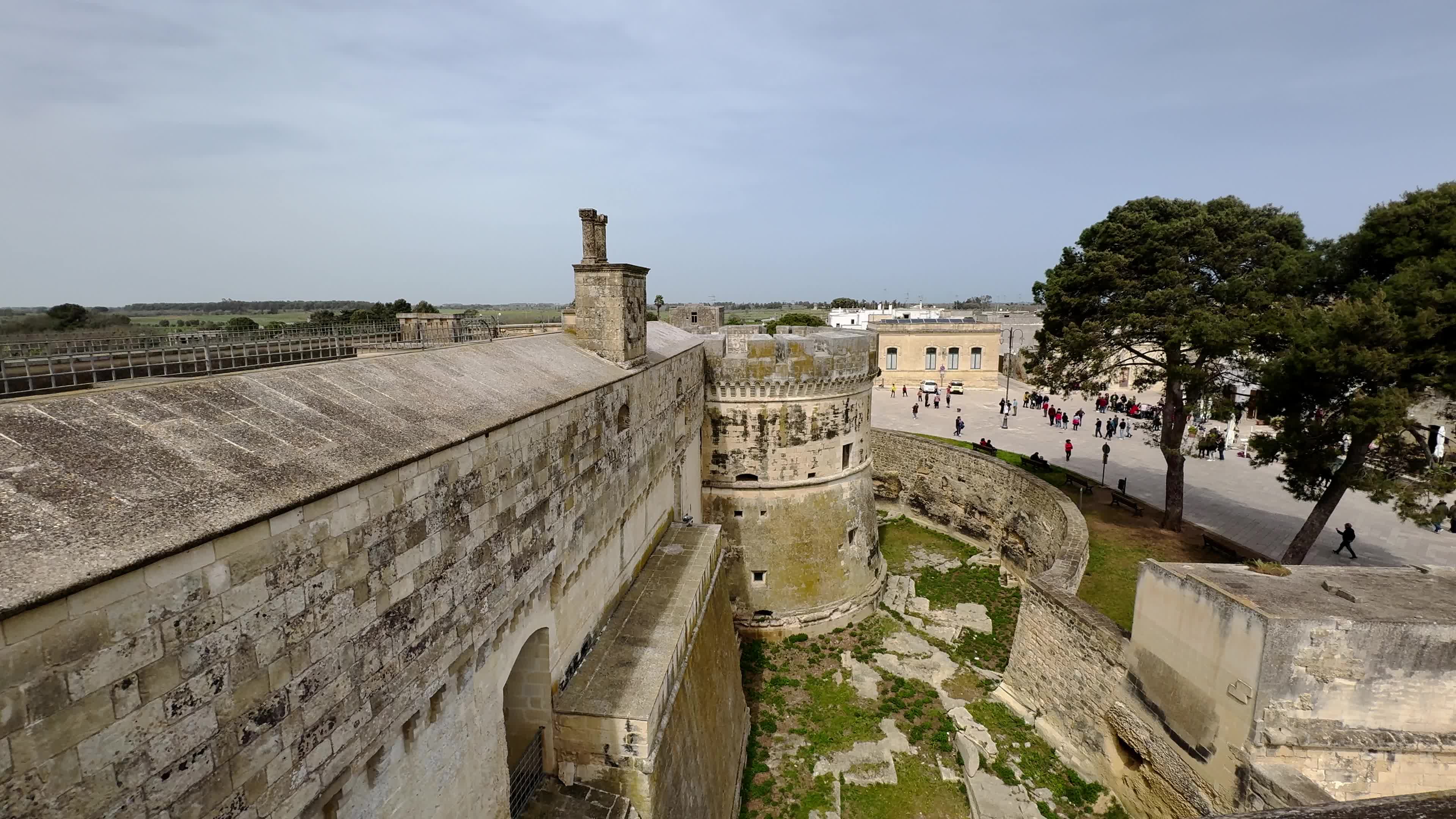 People Visists The Acaya Castle During The Easter Monday