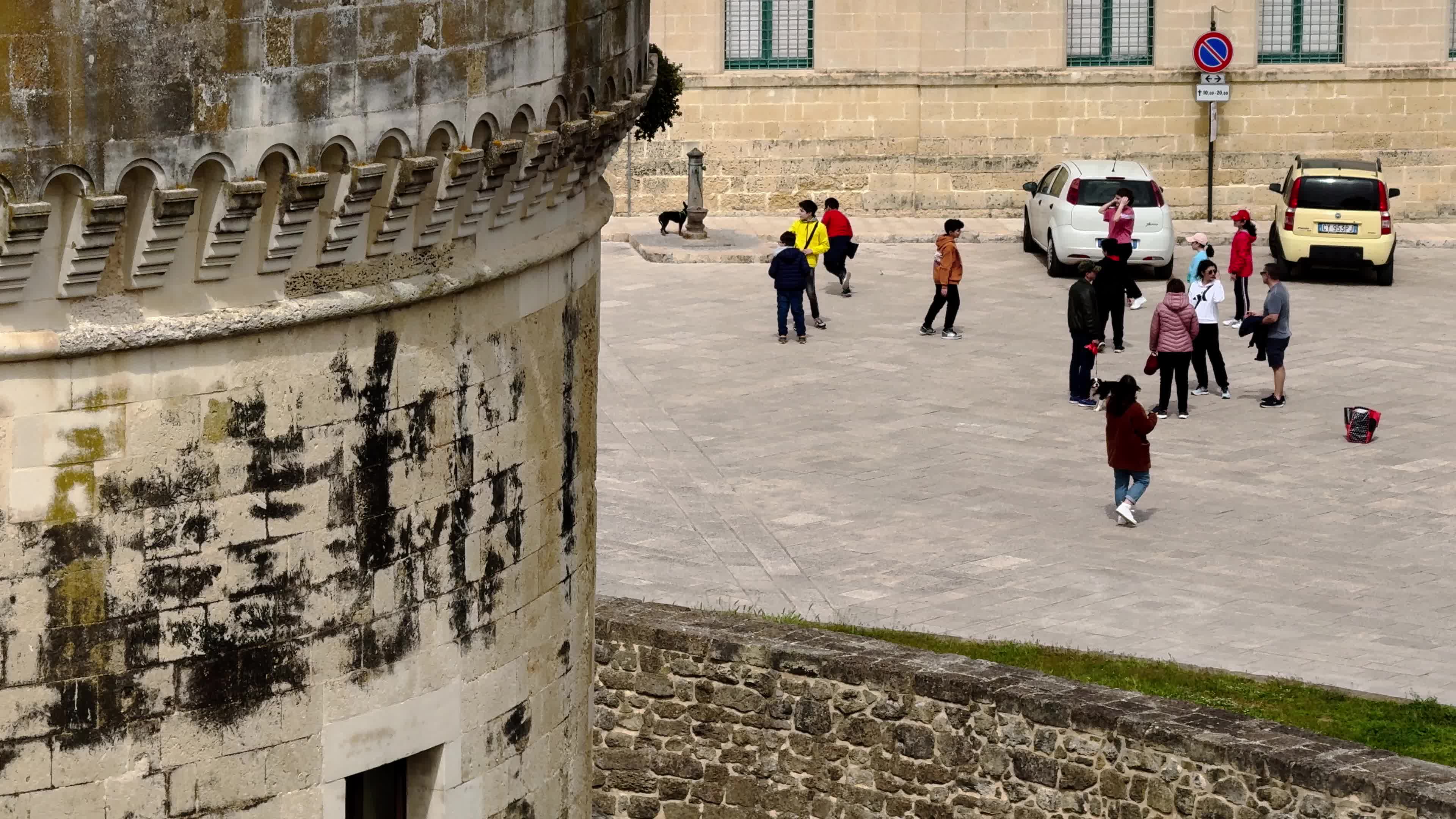 People Visists The Acaya Castle During The Easter Monday