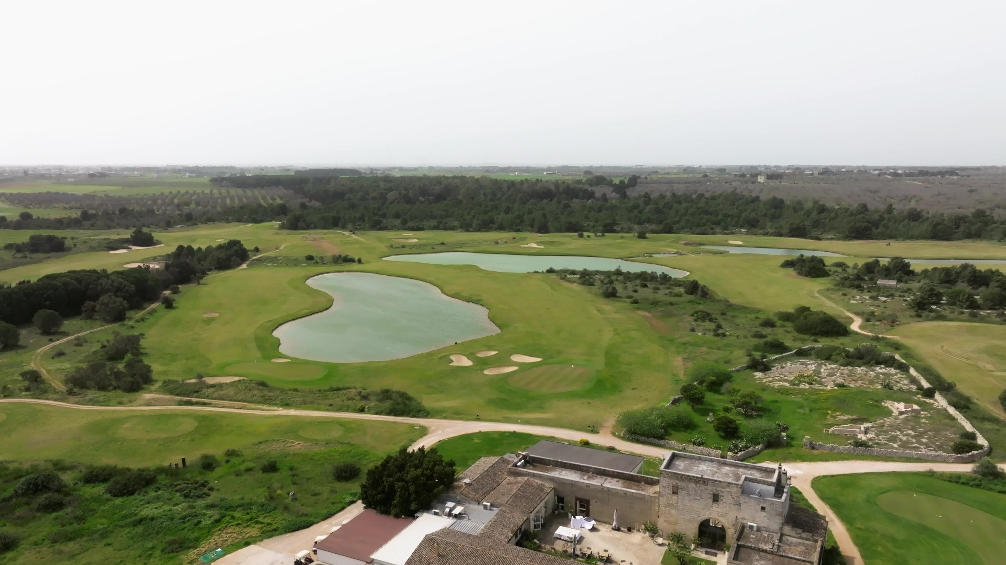 Aerial view of a Golf Club in Lecce, Italy
