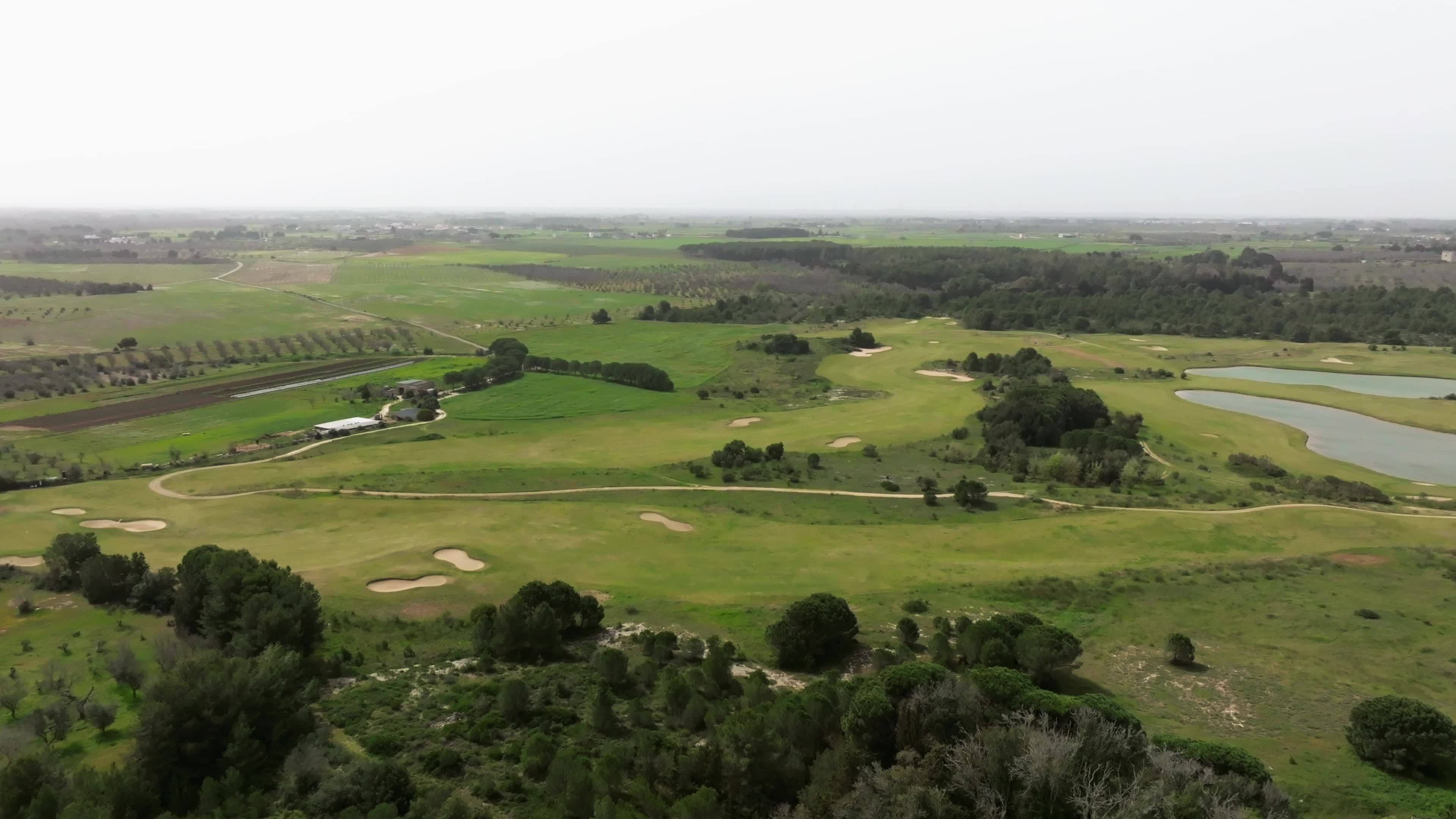 Aerial view of a Golf Club in Lecce, Italy