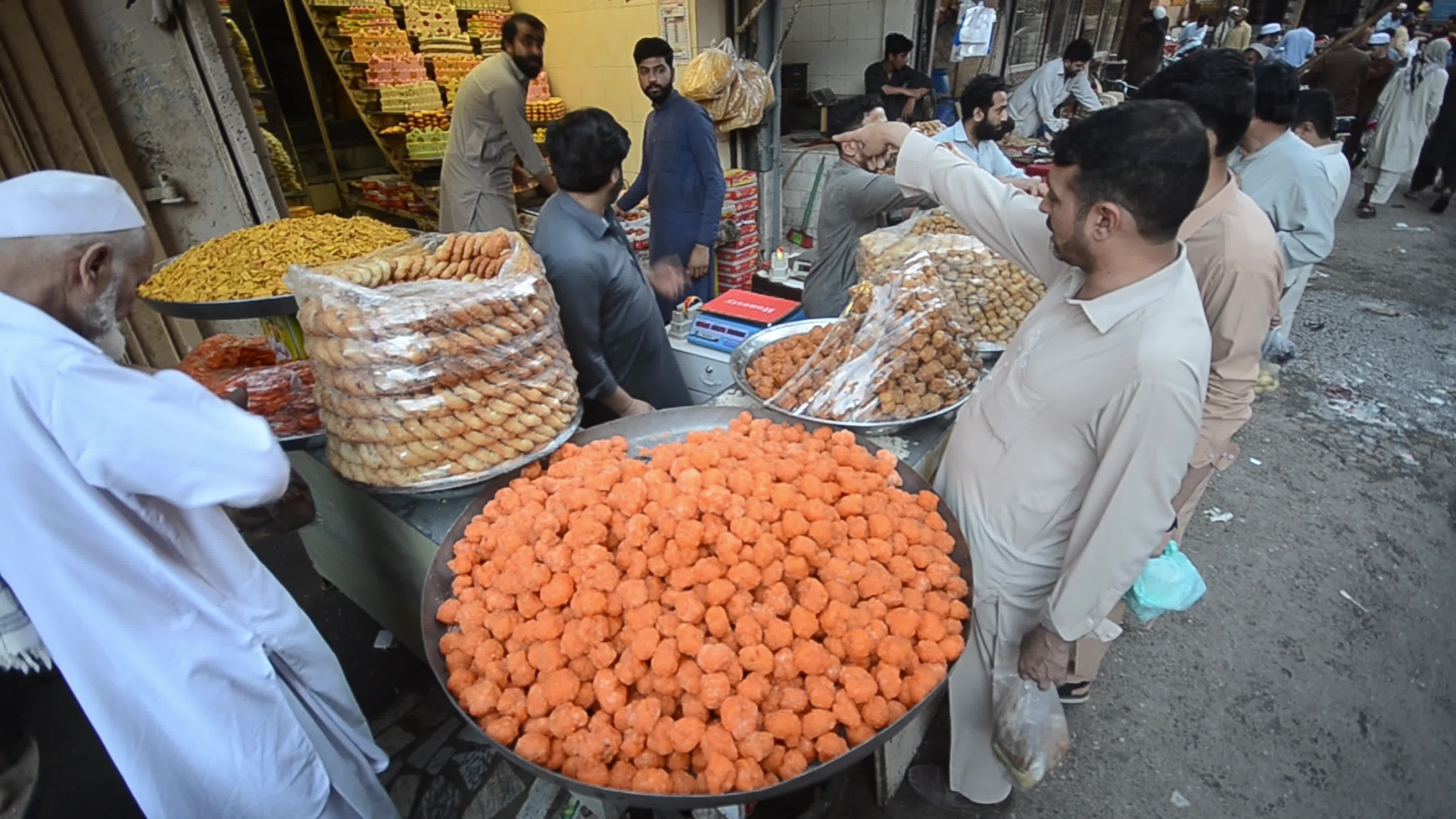 Sweets sales ahead of Eid al-Fitr in Pakistan 
