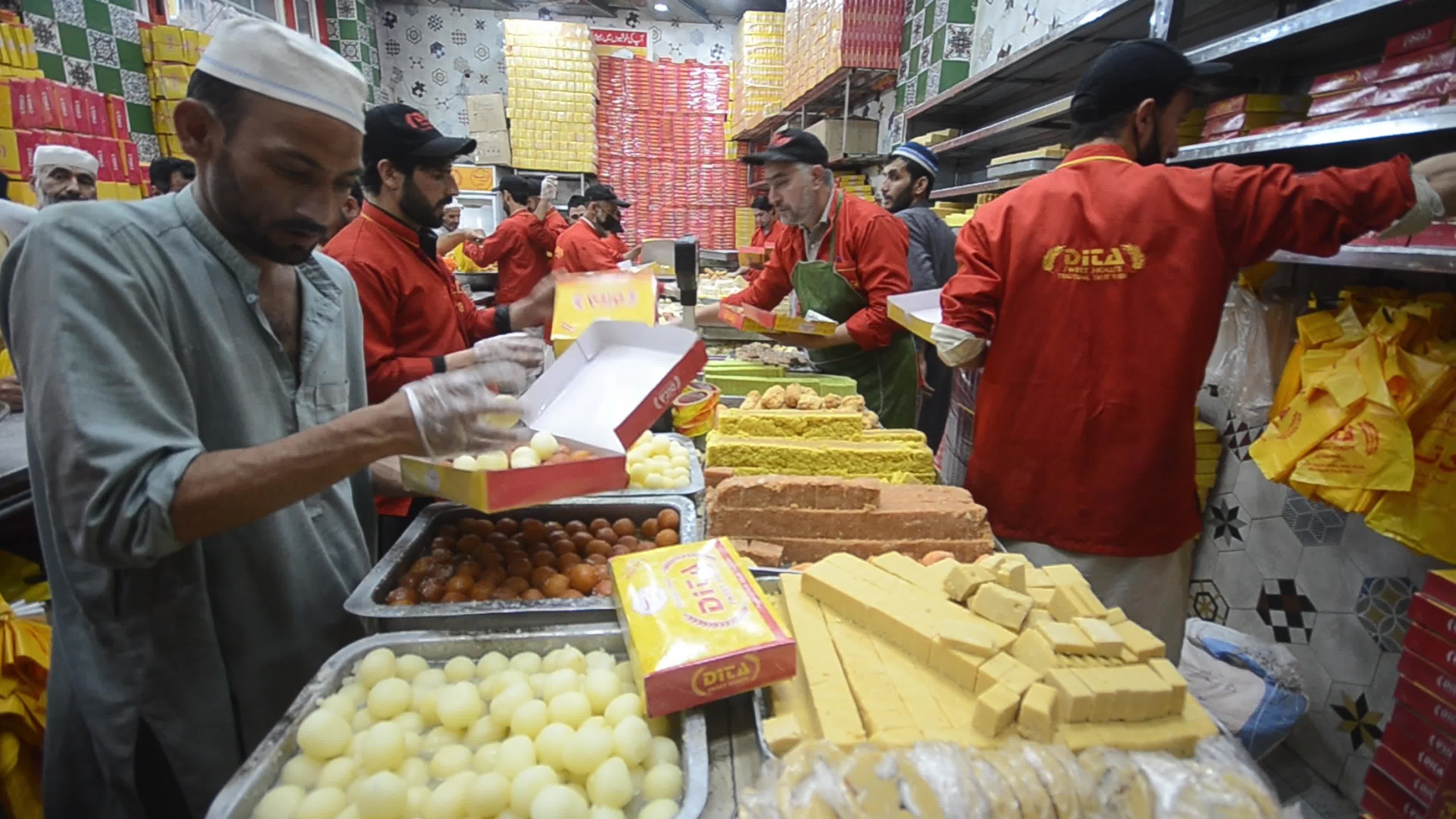 Sweets sales ahead of Eid al-Fitr in Pakistan 