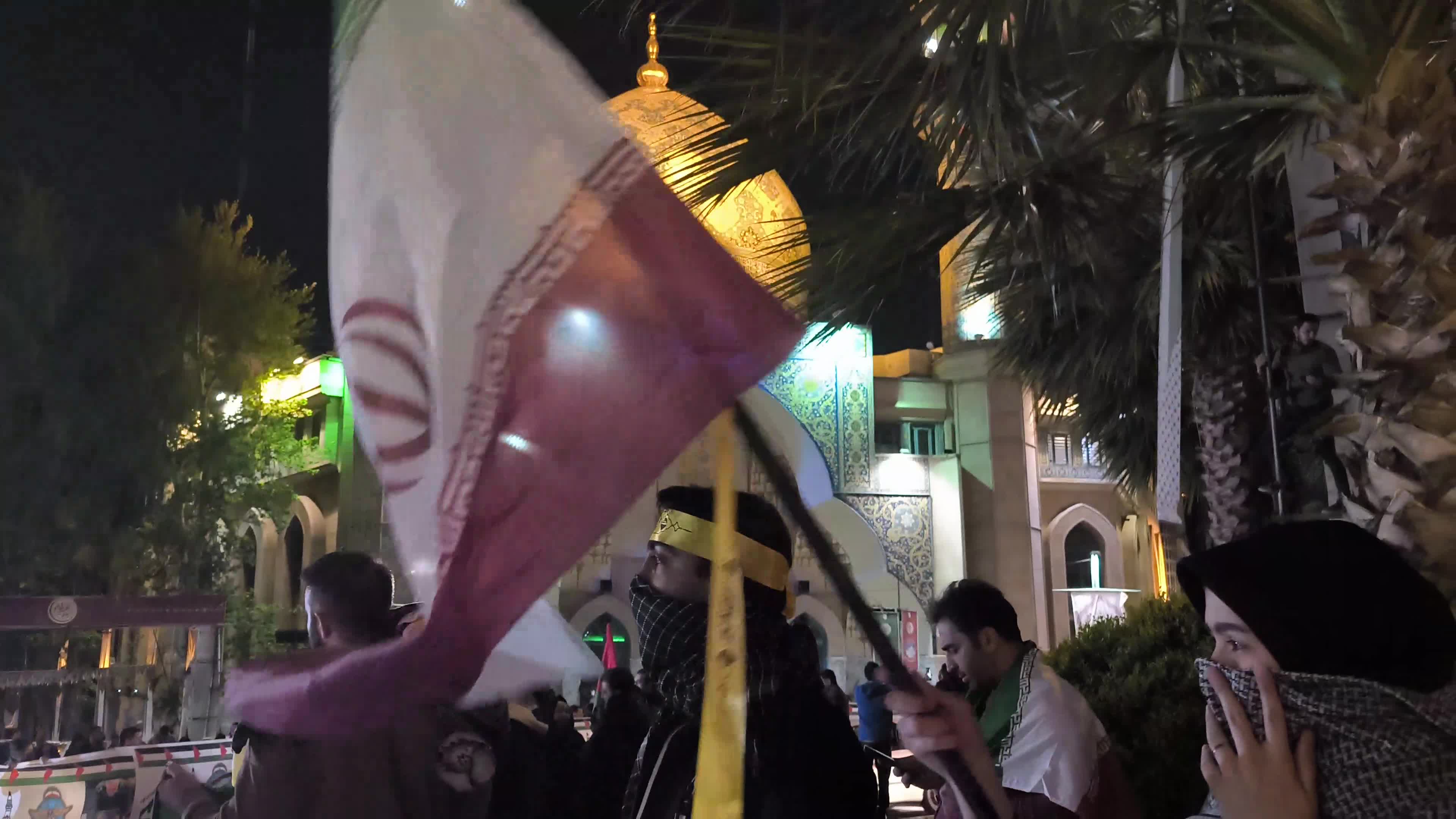 Iranians celebrate Iran’s IRGC missile and UAV attack against Israel