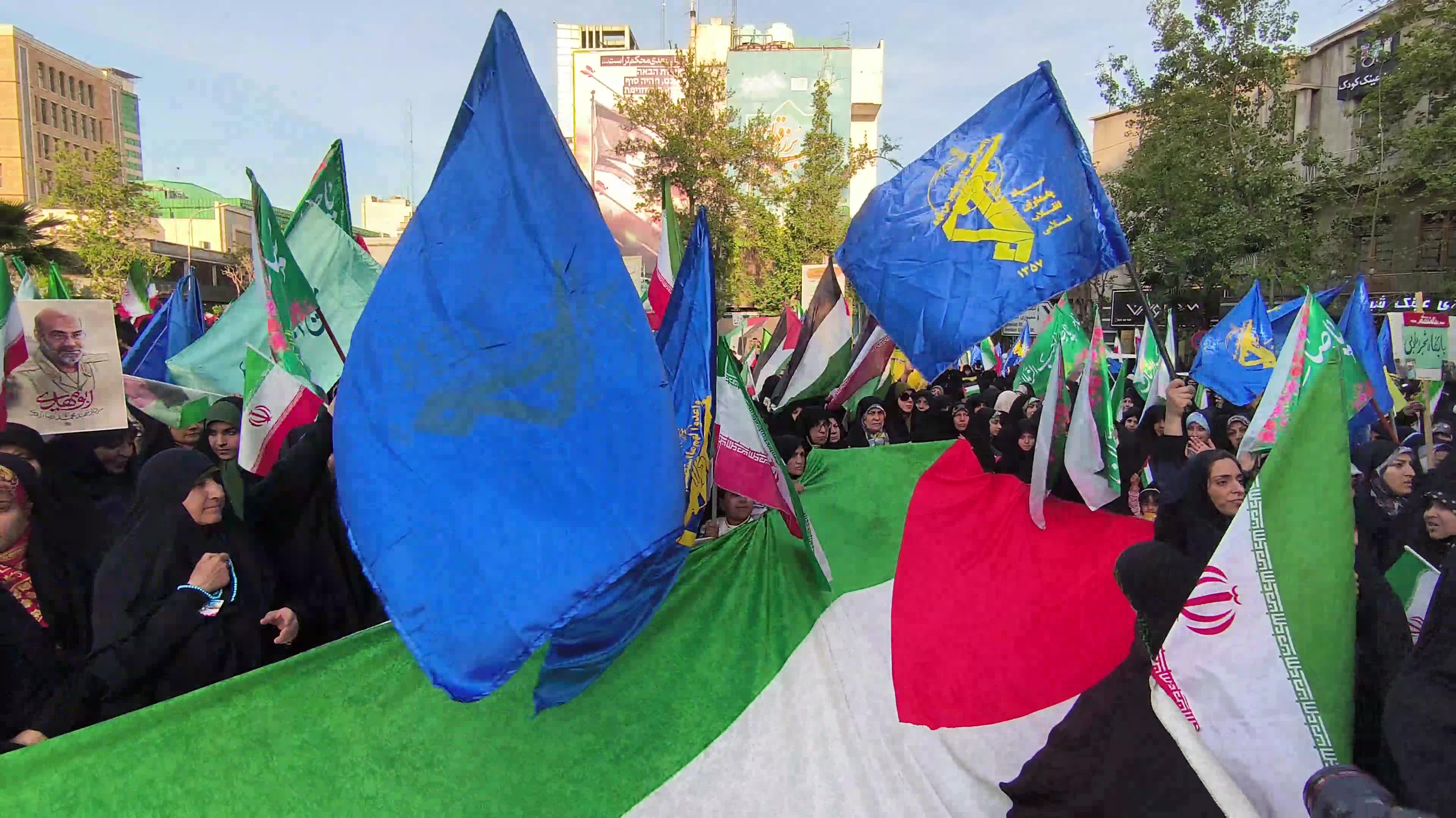 Celebrating Iran’s IRGC missile and UAV attack against Israel