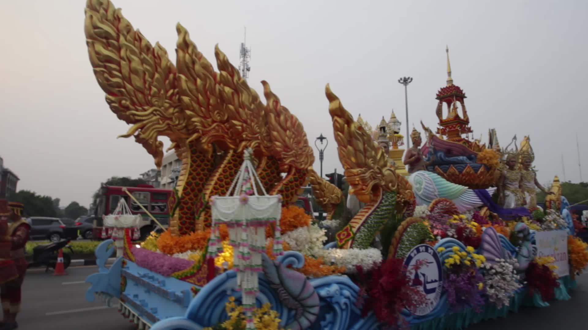 Parade to promote of Thai Songkran Water Festival