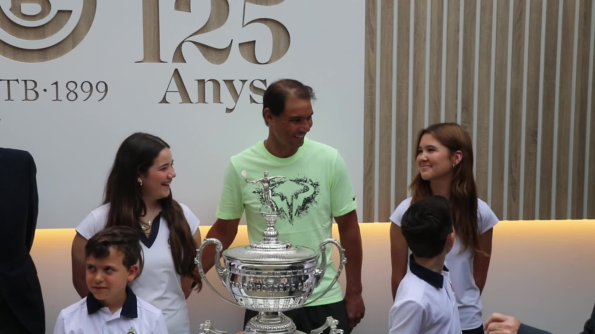 Rafa Nadal at the presentation of the Barcelona Open Banc Sabadell