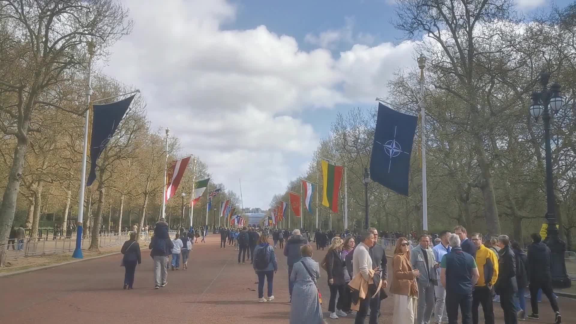 NATO Flag on the Mall in London