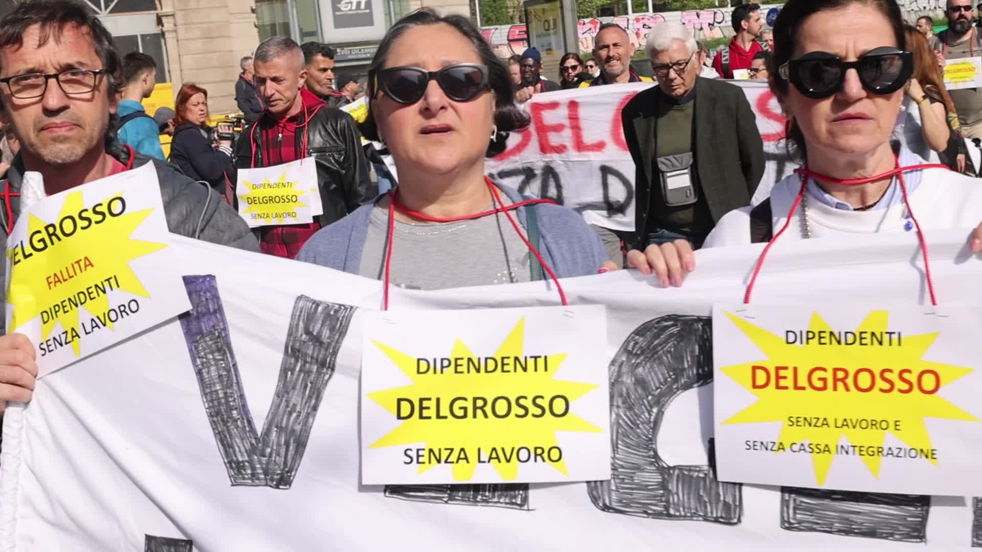 Protest of automotive workers to ask for the relaunch of the car in Italy
