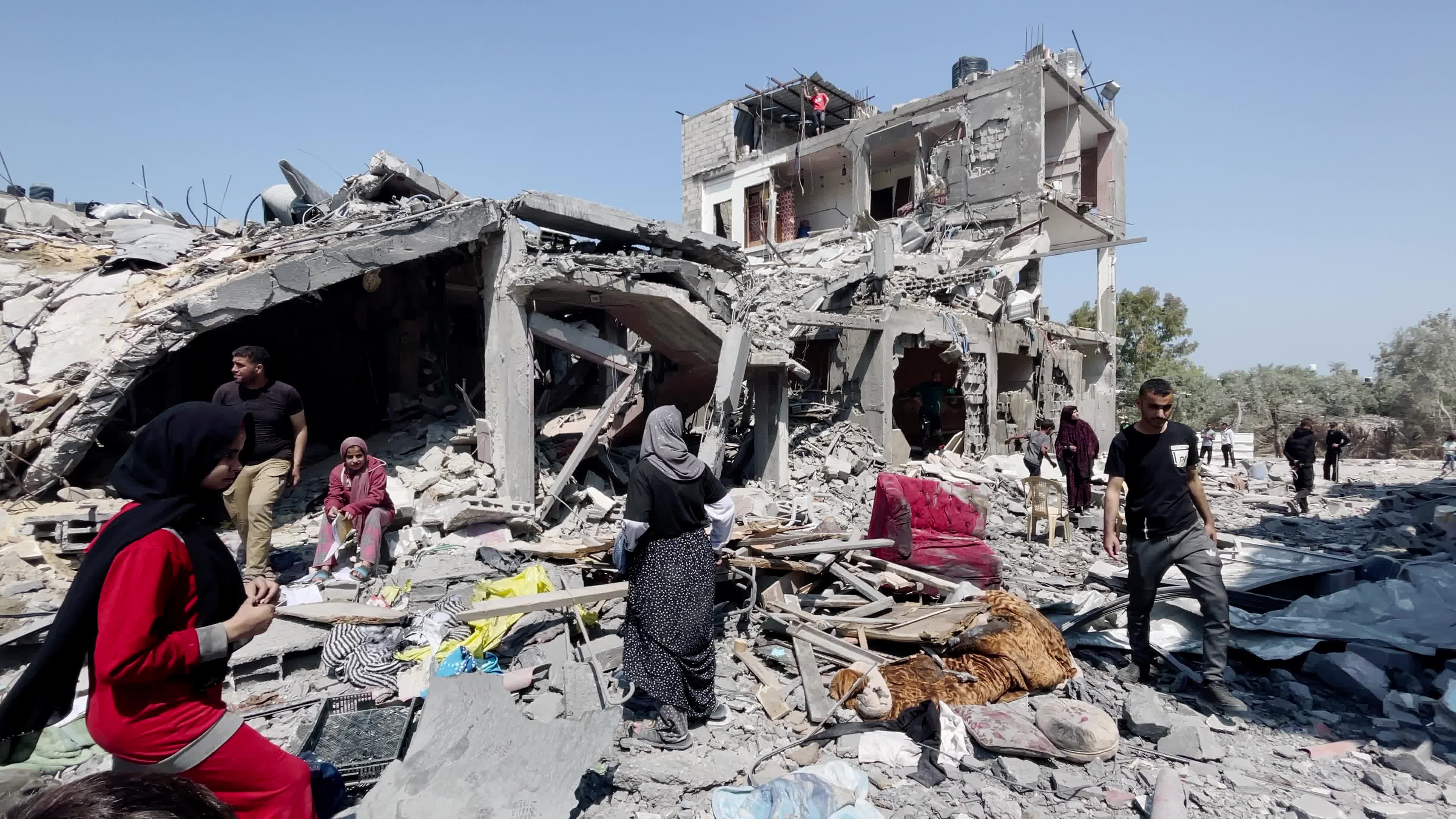 Aftermath of Israeli Airstrike In Gaza, Palestine