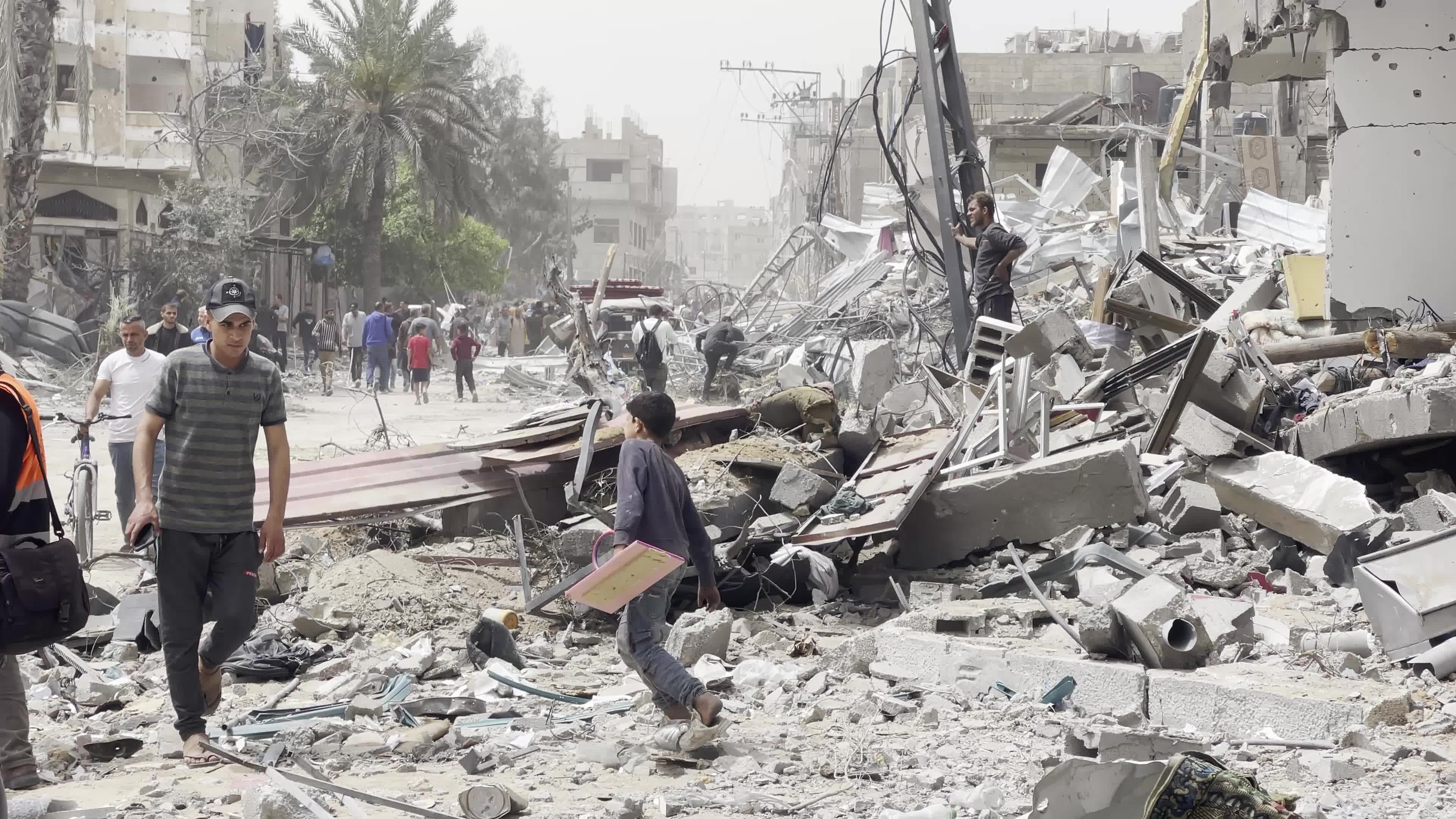 Aftermath of Israeli Airstrike In Gaza, Palestine