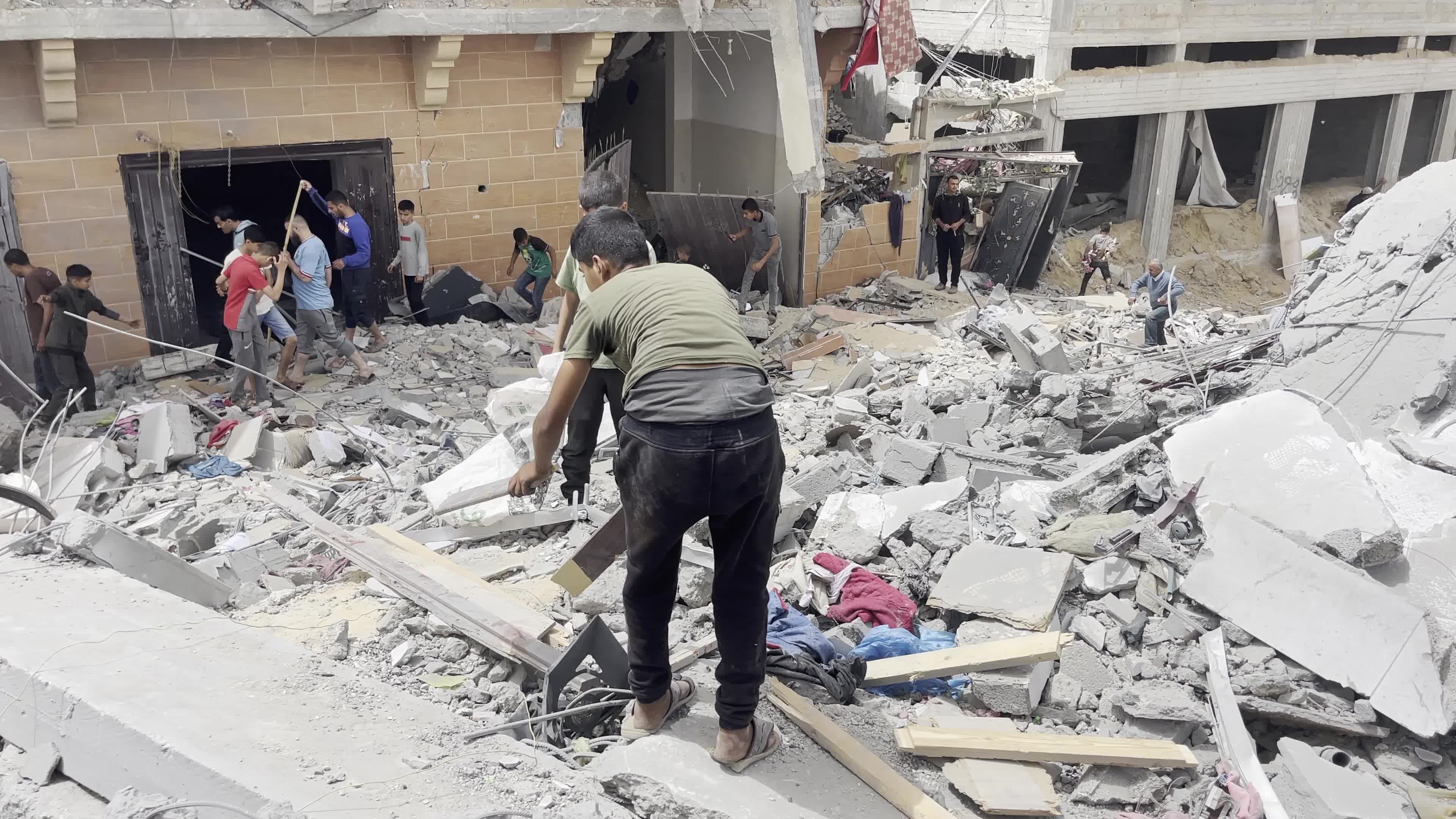 Aftermath of Israeli Airstrike In Gaza, Palestine