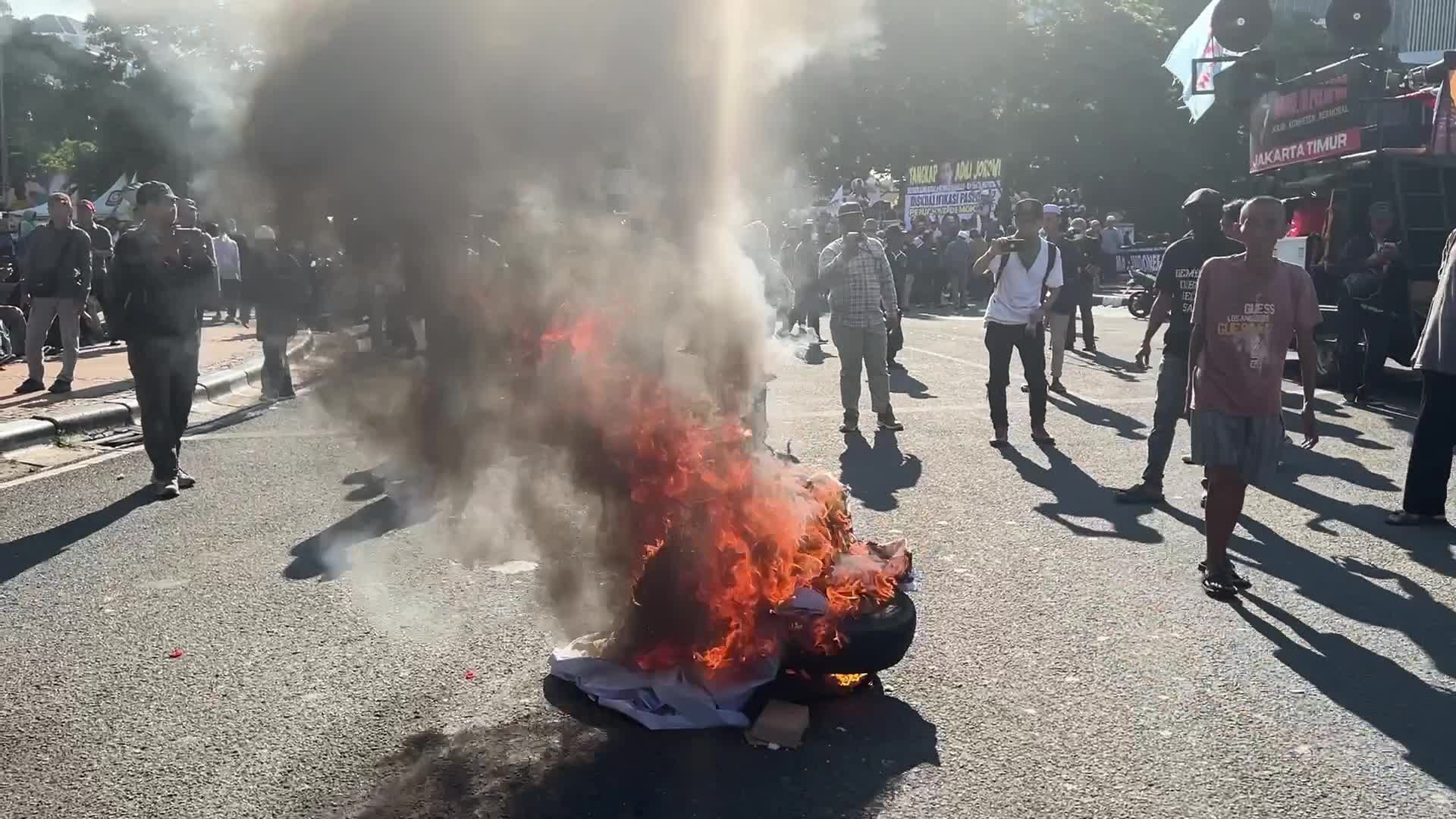 Indonesia activists protest ex-general’s presidential victory following electoral fraud allegations