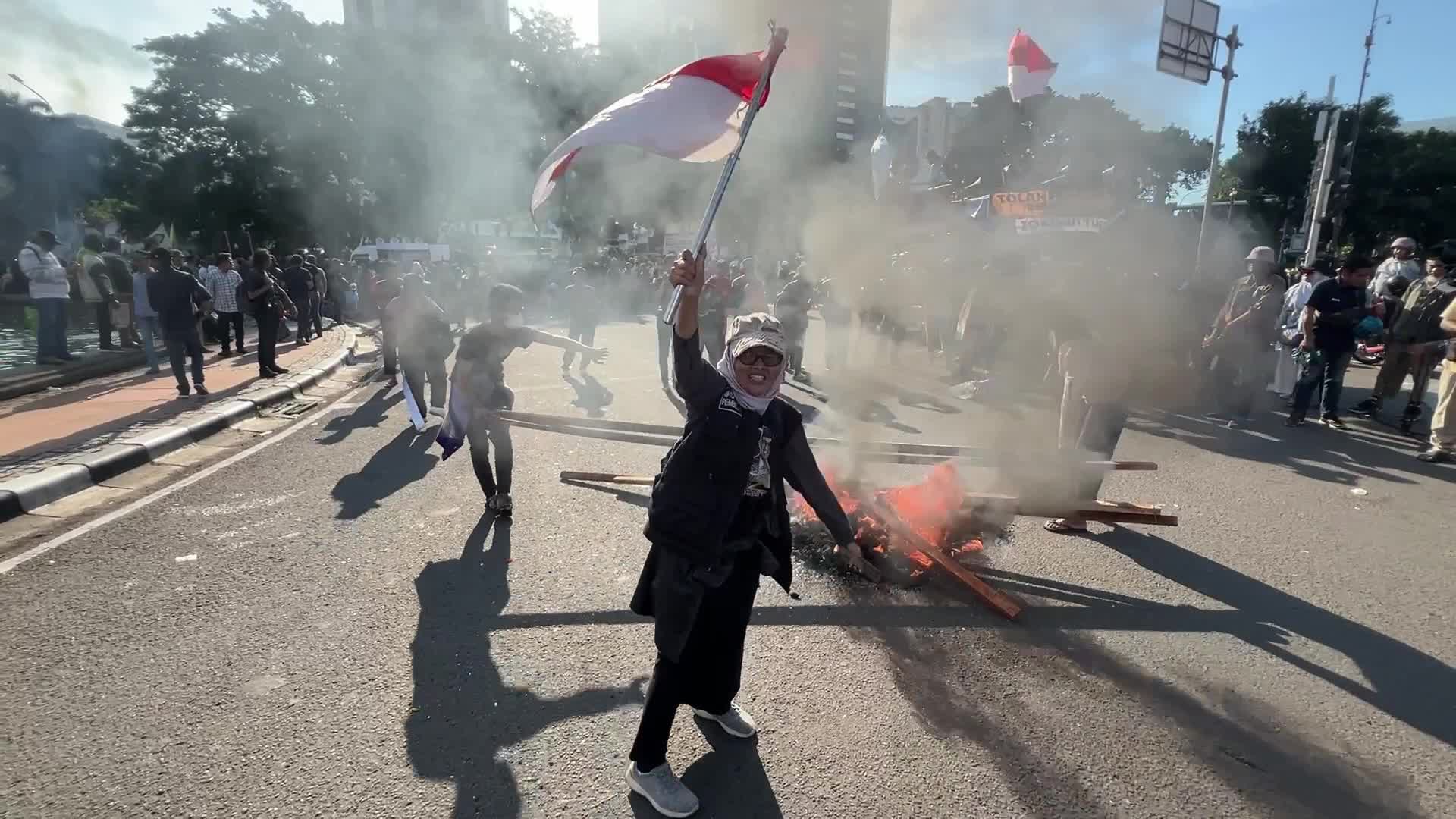 Indonesia activists protest ex-general’s presidential victory following electoral fraud allegations